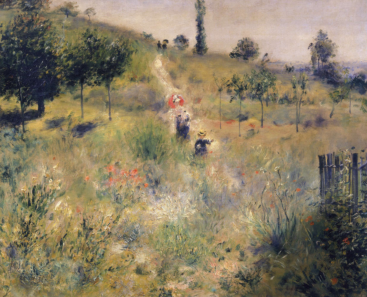             Papier peint "Chemin montant à travers les hautes herbes" de Pierre Auguste Renoir
        