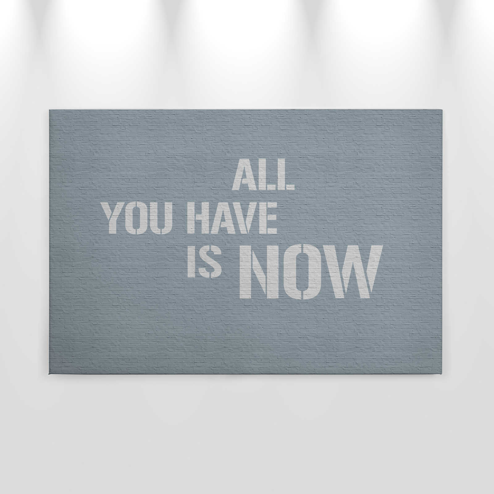             Message 1 - Grey brick wall with saying on canvas picture - 0.90 m x 0.60 m
        