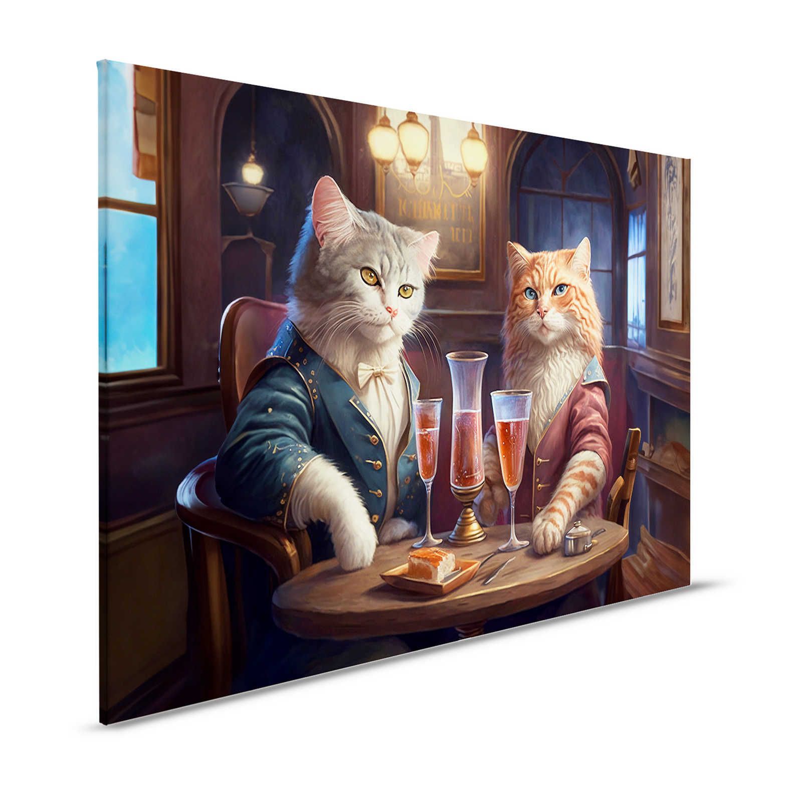 KI Canvas painting »Kitty Bar« - 120 cm x 80 cm
