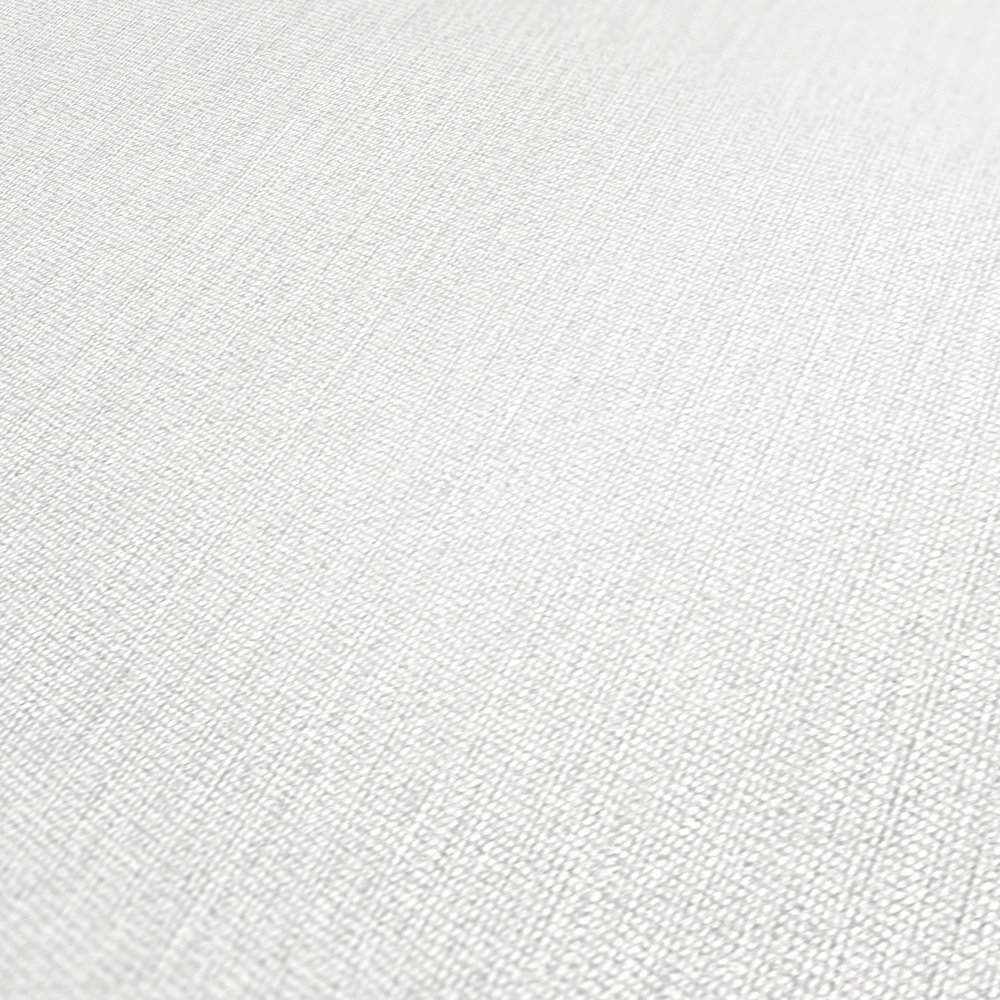             Plain non-woven wallpaper with linen texture - grey
        