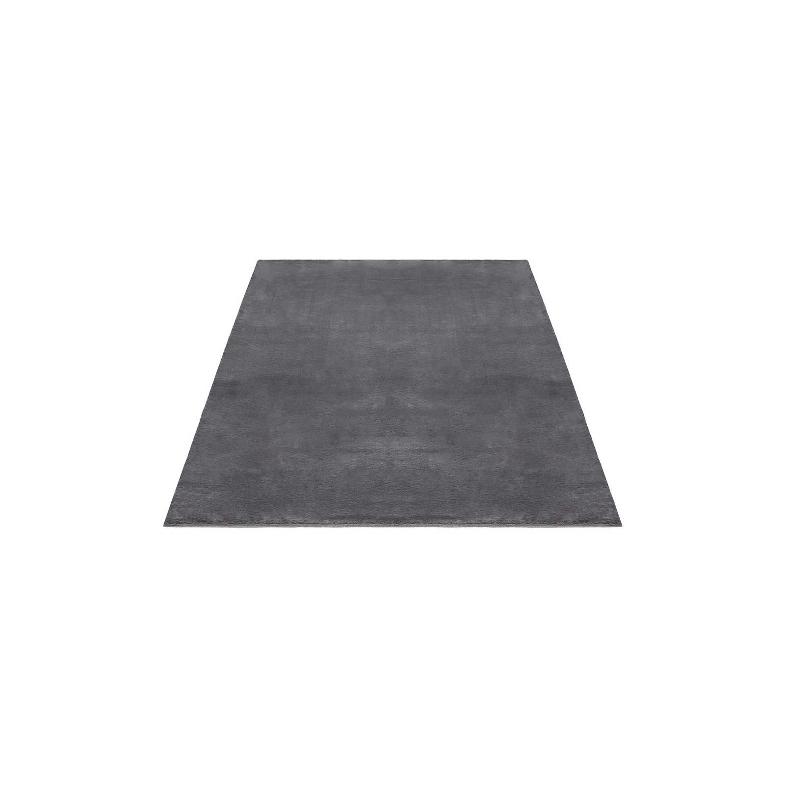 Modern high pile carpet in anthracite - 170 x 120 cm
