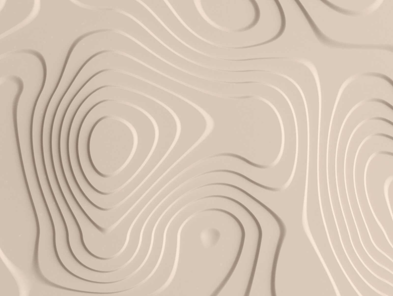             Carta da parati novità - Carta da parati con motivo 3D, linee tipografiche ed effetto ombreggiatura
        