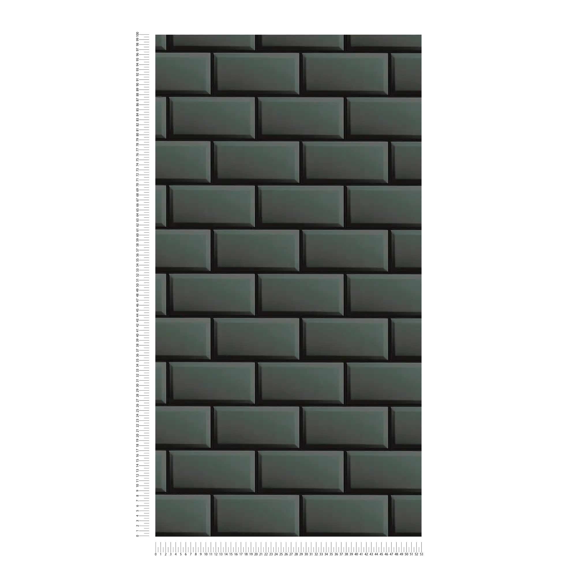             Non-woven wallpaper bathroom tiles in grey-black
        