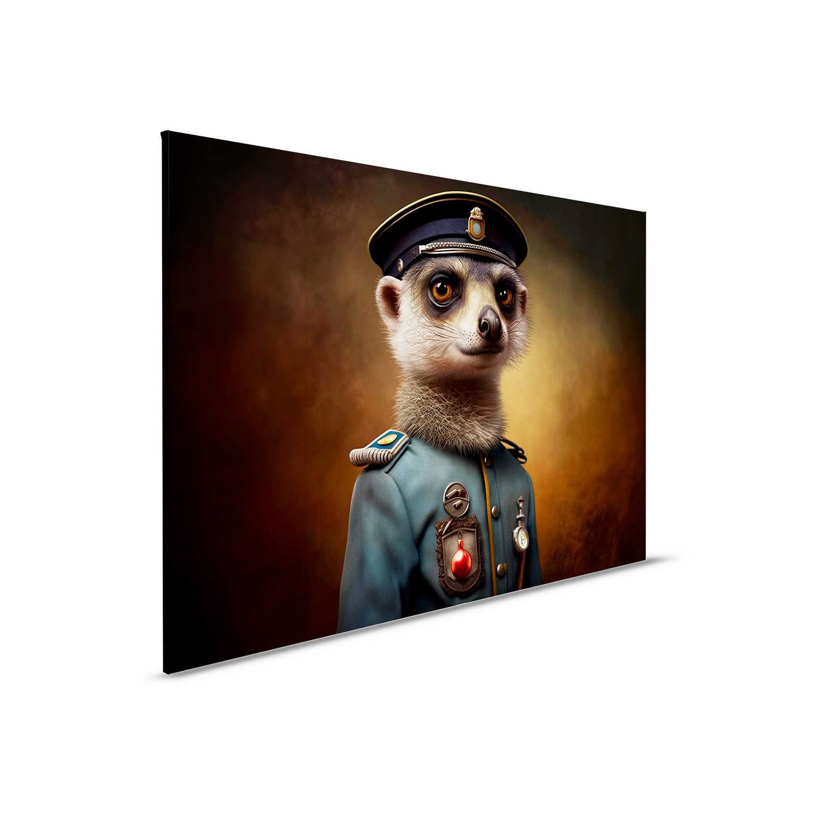 KI Canvas painting »strict meerkat« - 90 cm x 60 cm
