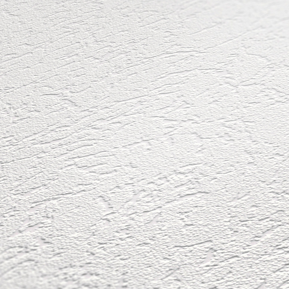             Papel pintado de aspecto rugoso con estructura dimensional - blanco
        
