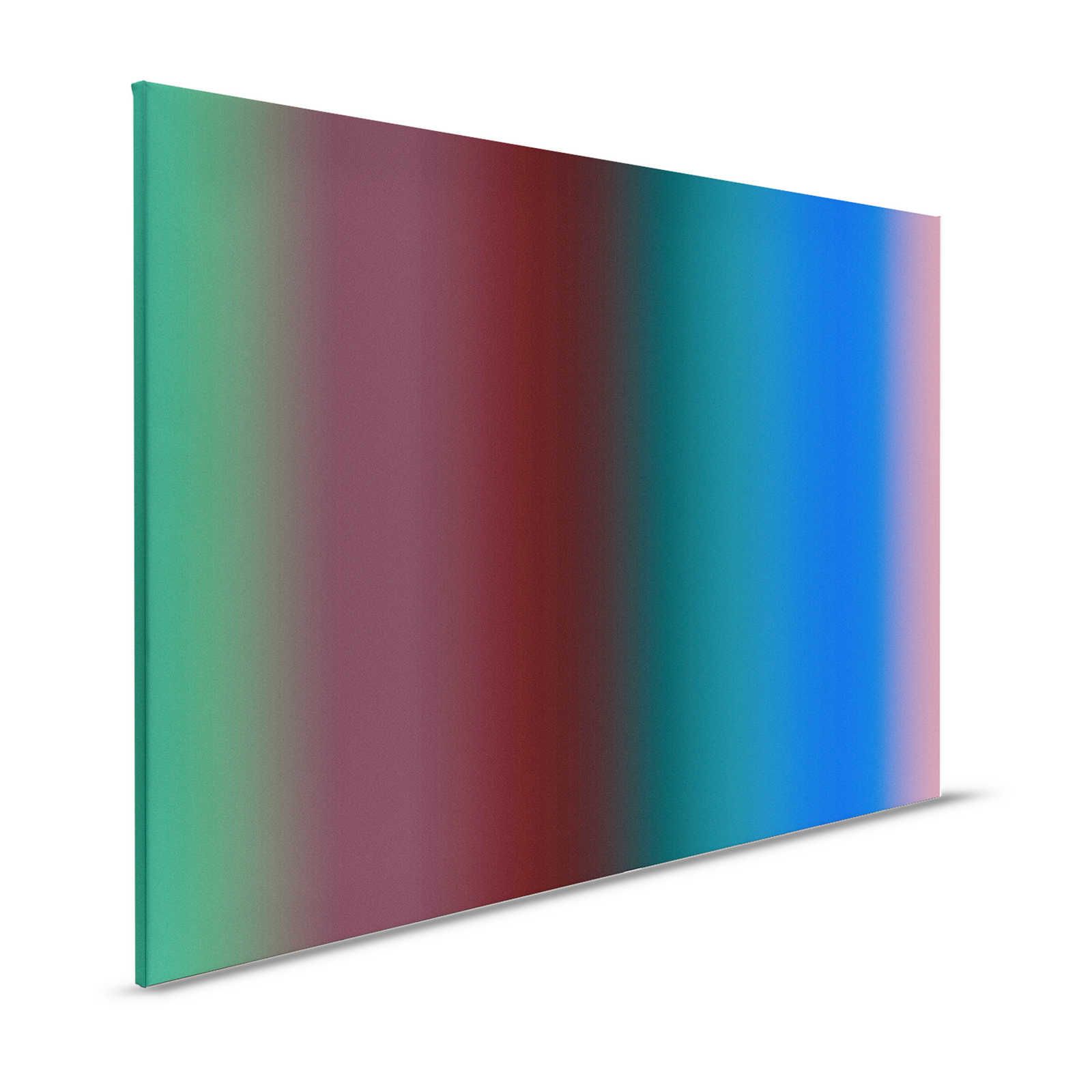 Over the Rainbow 2 - Pittura su tela a strisce colorate con effetto gradiente - 1,20 m x 0,80 m
