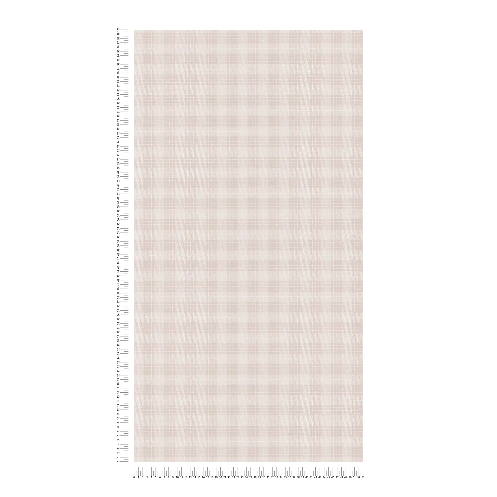             Carta da parati in tessuto non tessuto a scacchi con aspetto di tessuto di flanella - crema, bianco
        