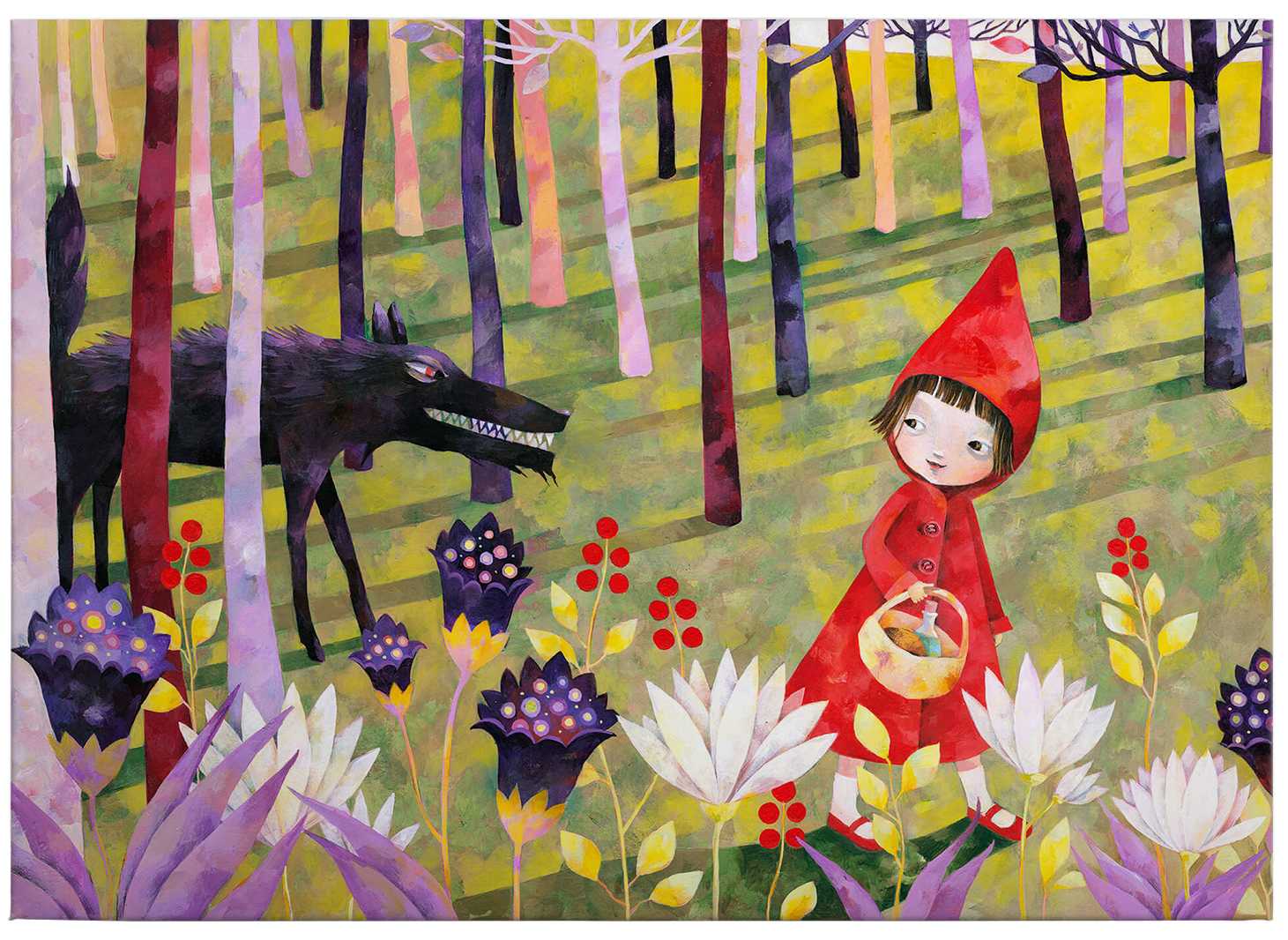             Canvas print little red riding hood wolf forest nature
        