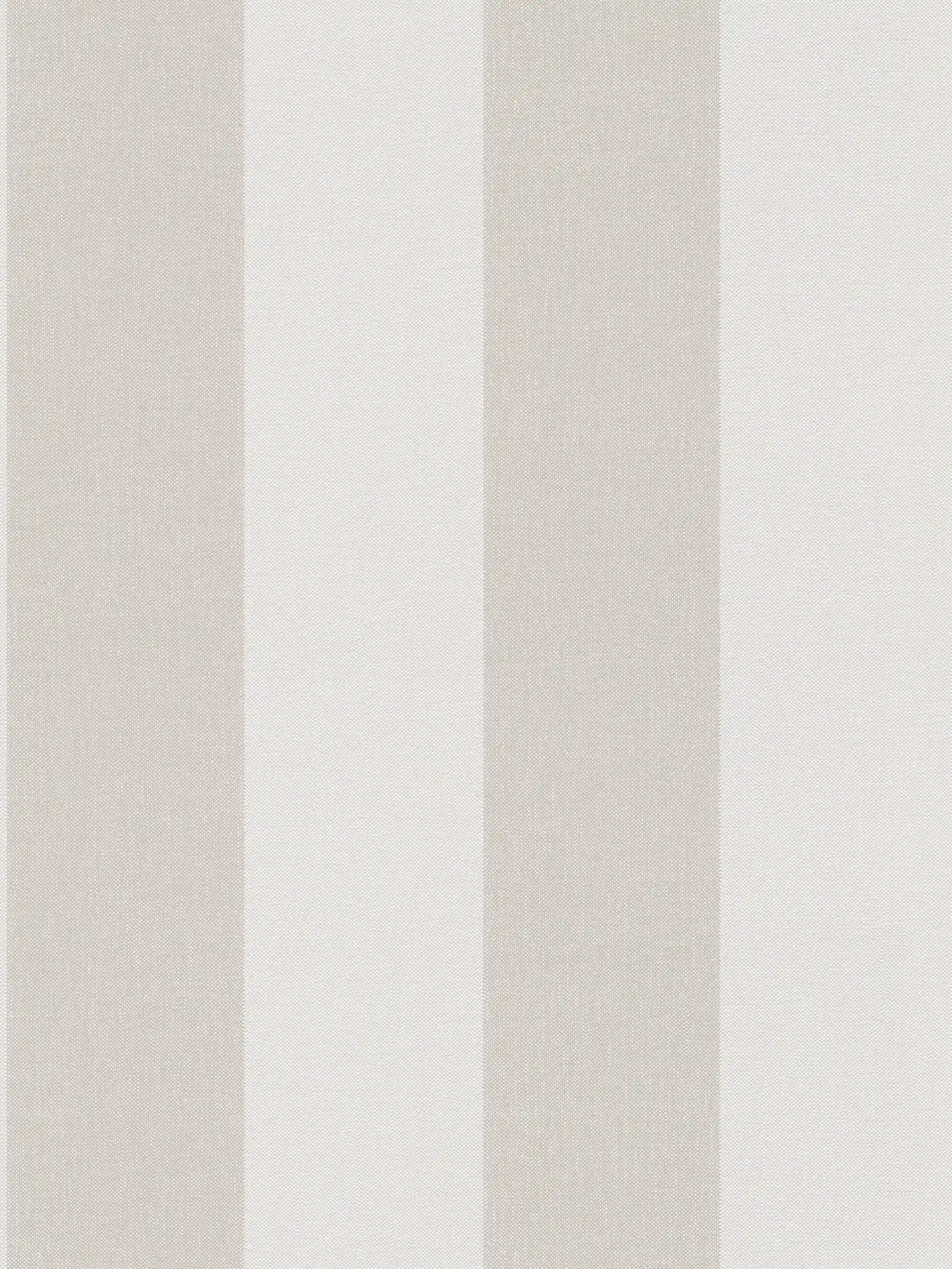         Block stripes wallpaper with textile structure - beige, brown
    