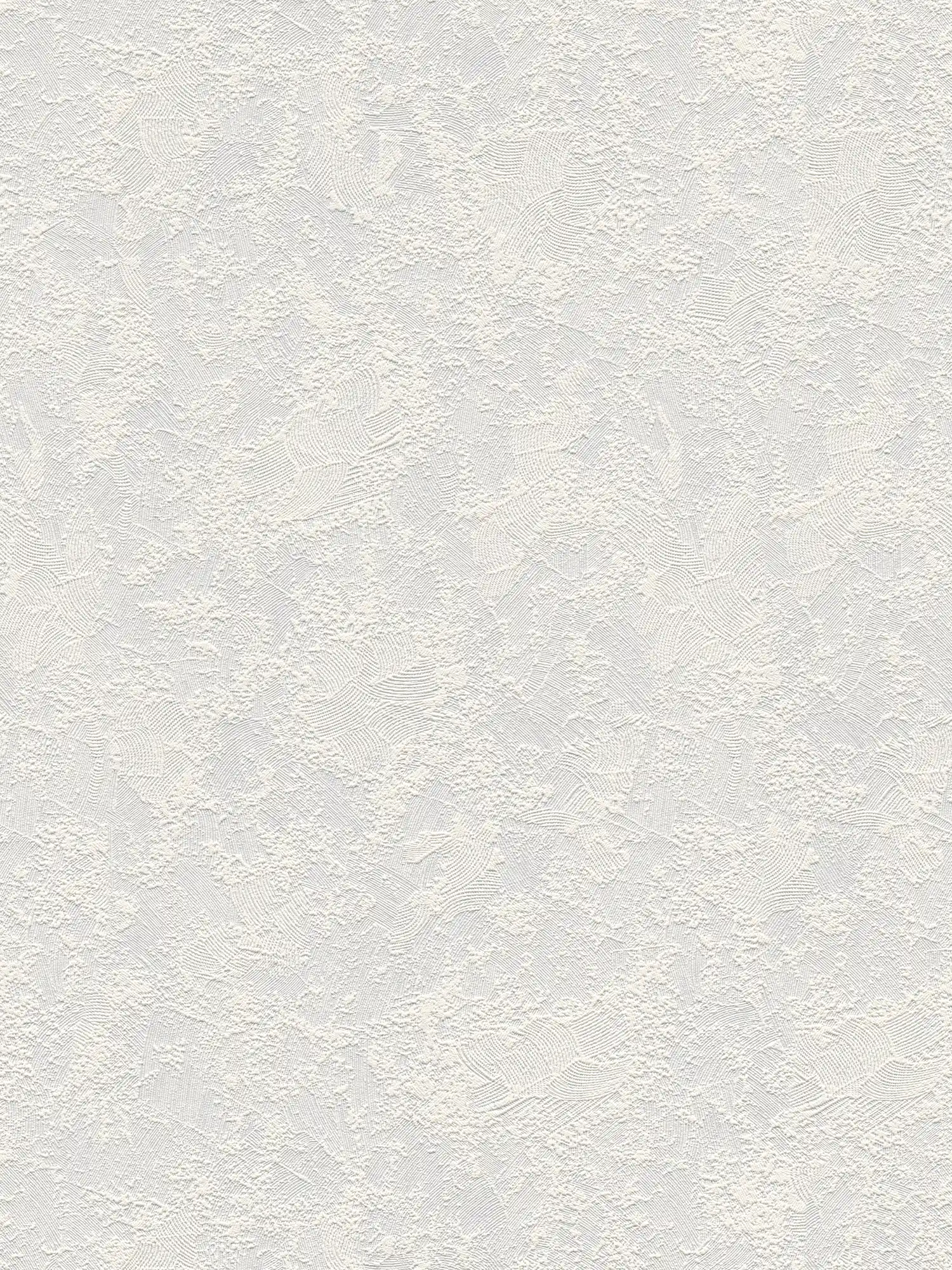 Papel pintado con aspecto de yeso - pintable, blanco
