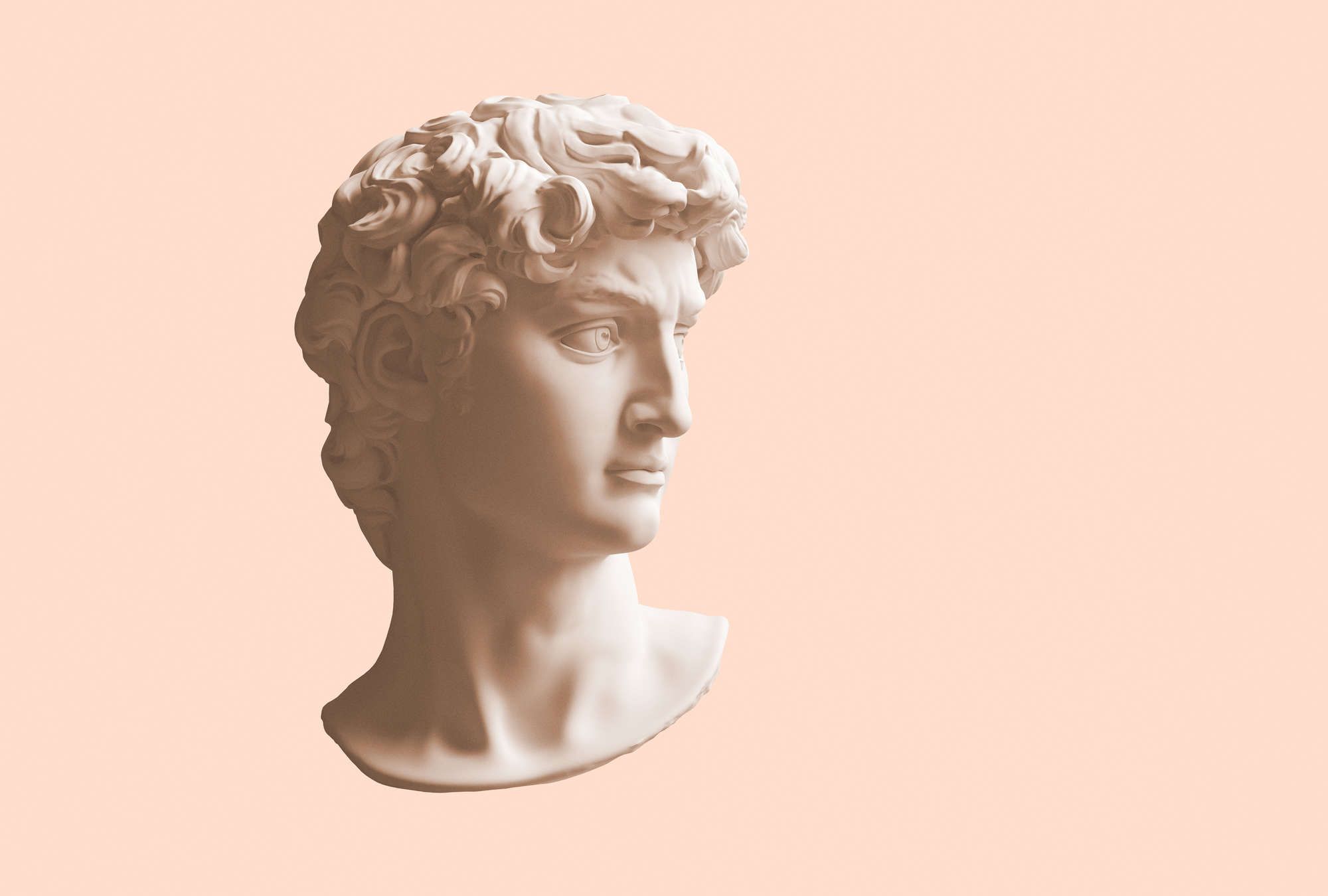             Photo wallpaper »mars« - antique male bust - Smooth, slightly shiny premium non-woven fabric
        