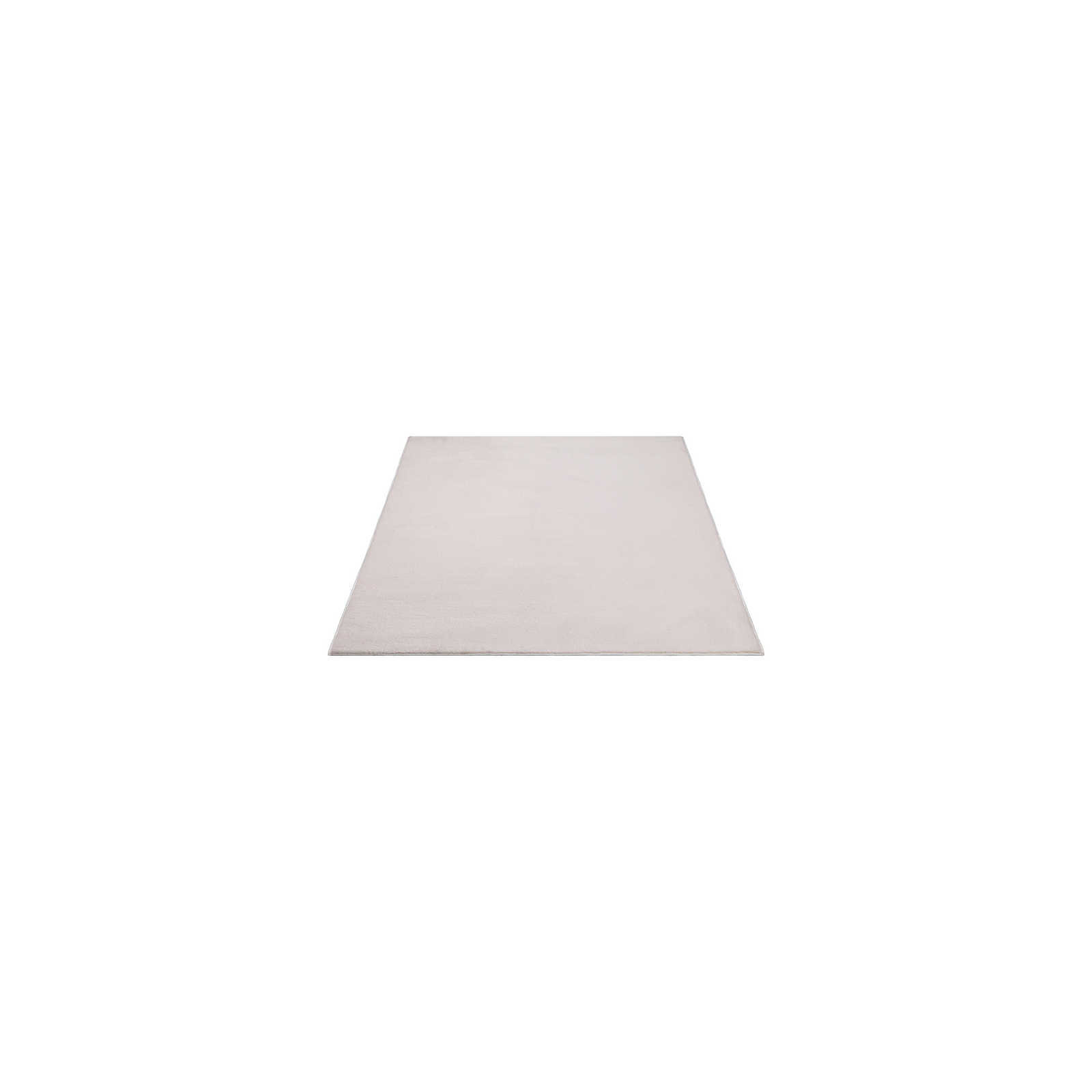 Plain high pile carpet in soft beige - 140 x 70 cm
