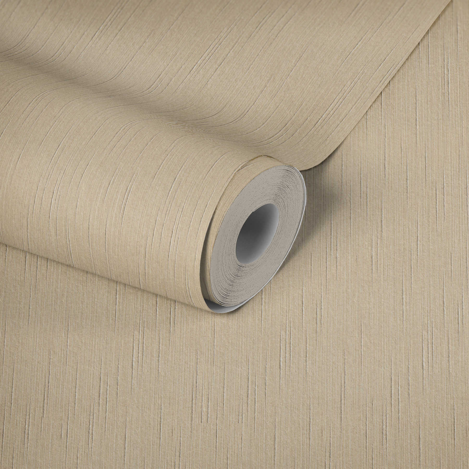            Textile optics wallpaper cream plain beige mottled
        