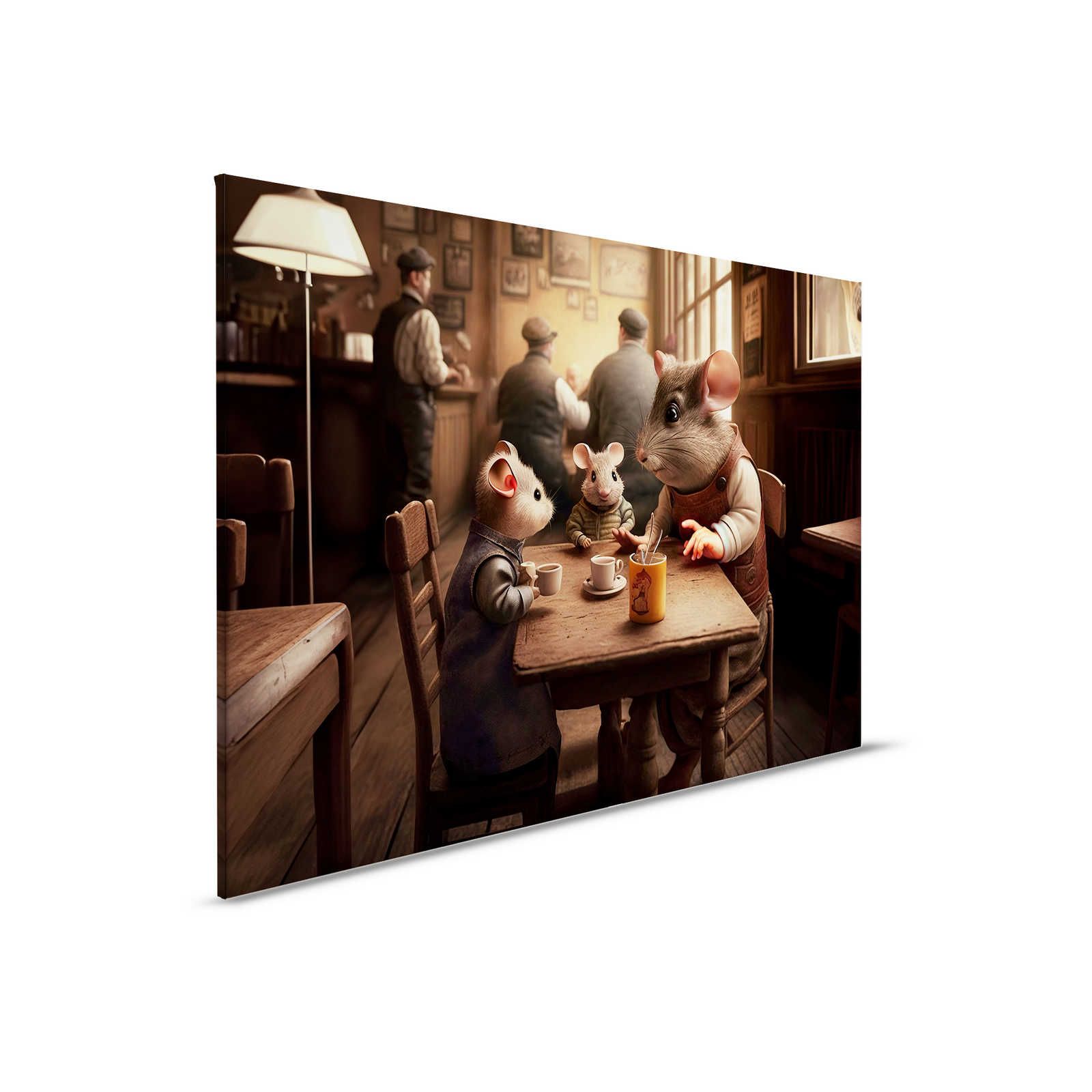         KI Canvas painting »Café au Mouse« - 90 cm x 60 cm
    