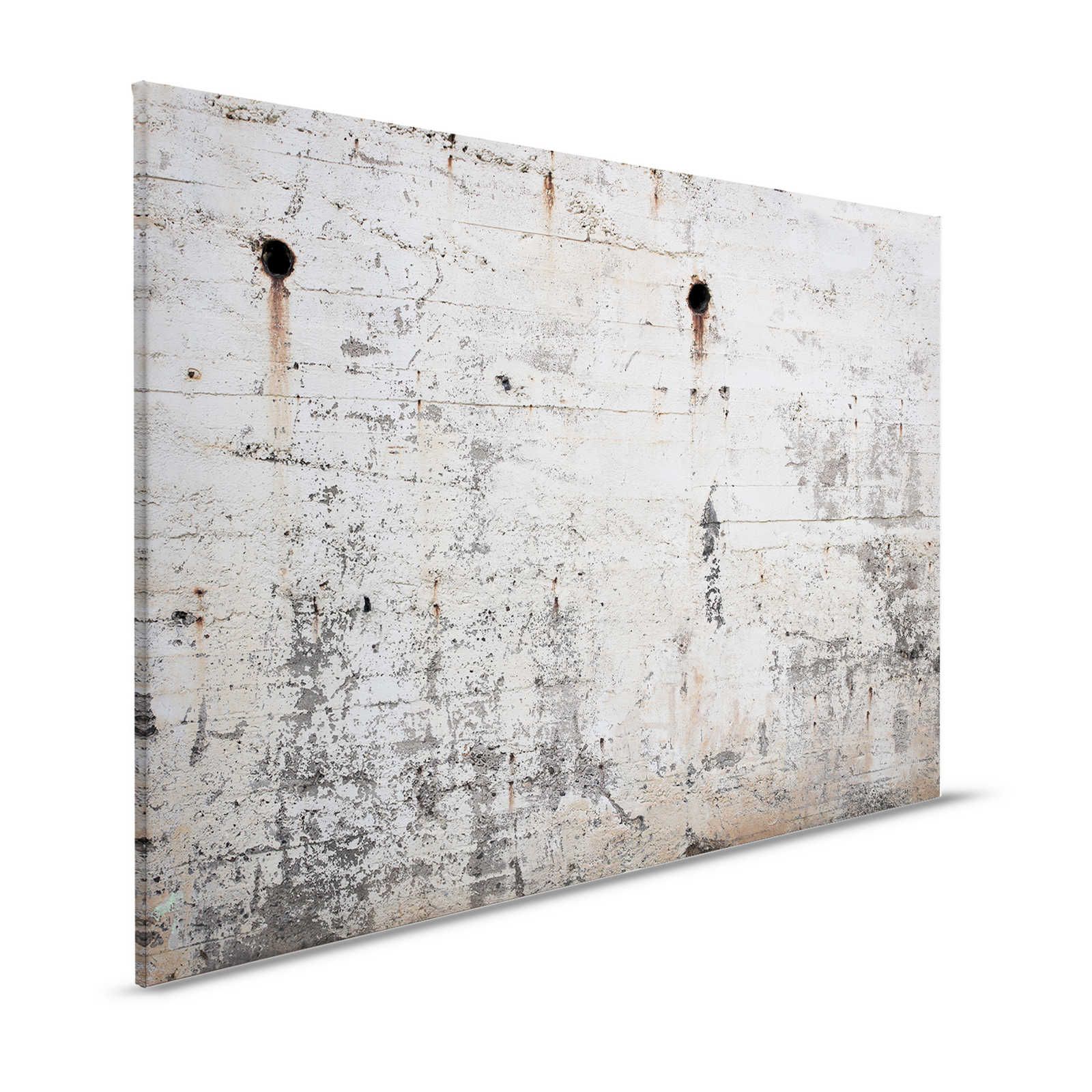 Pintura sobre lienzo Aspecto Industrial concreto con Aspecto Usado - 1,20 m x 0,80 m
