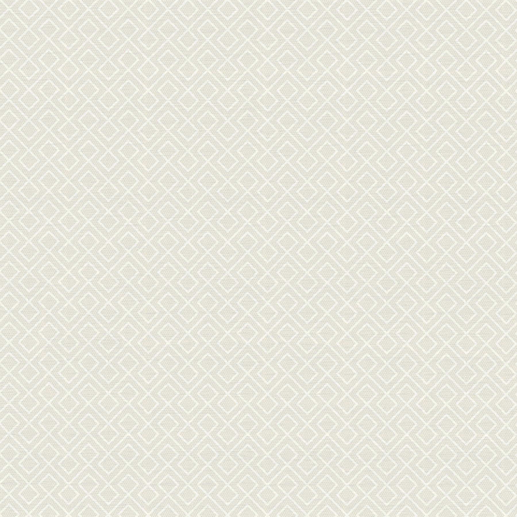         Linen look wallpaper with graphic line pattern - cream
    