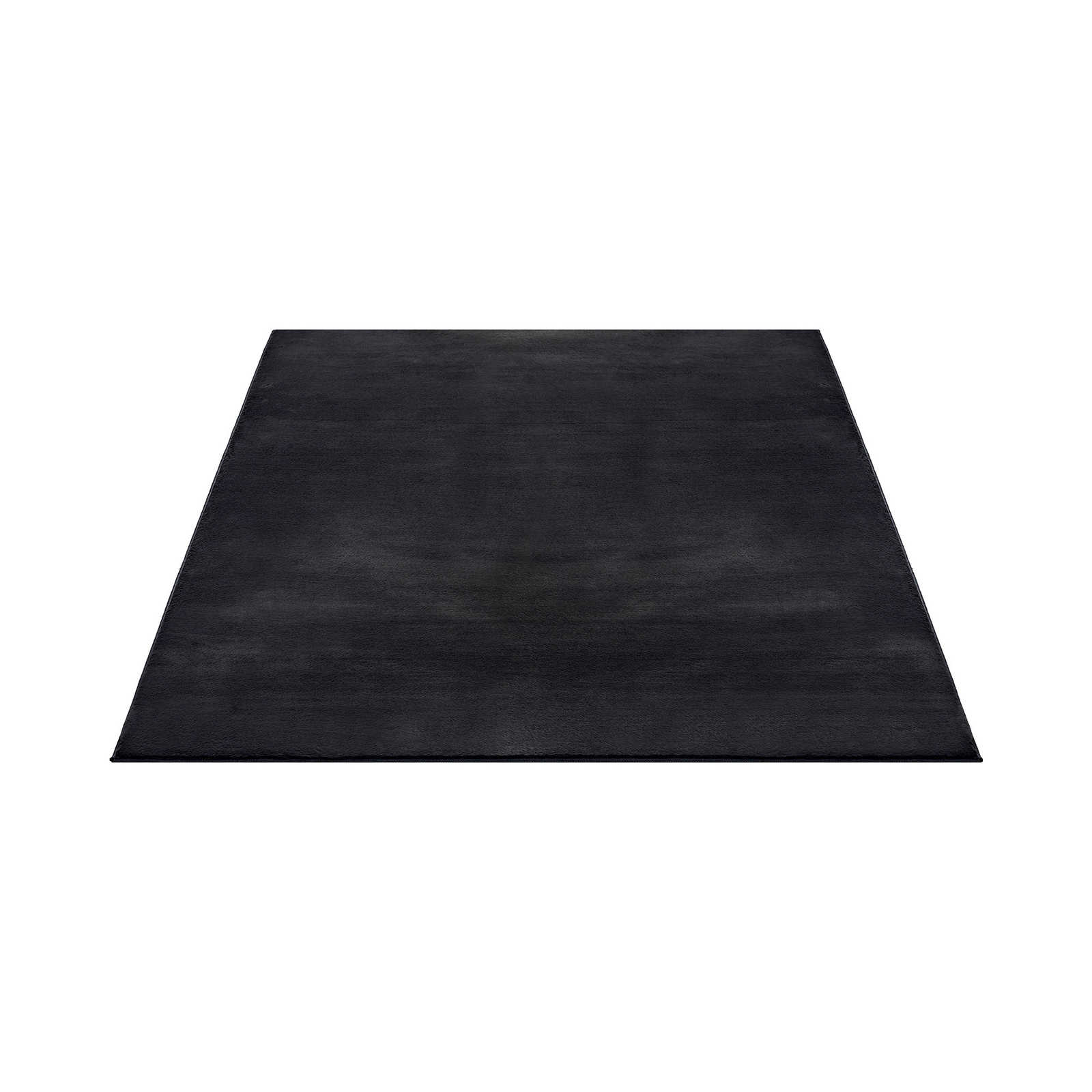 Cuddly soft high pile carpet in black - 280 x 200 cm
