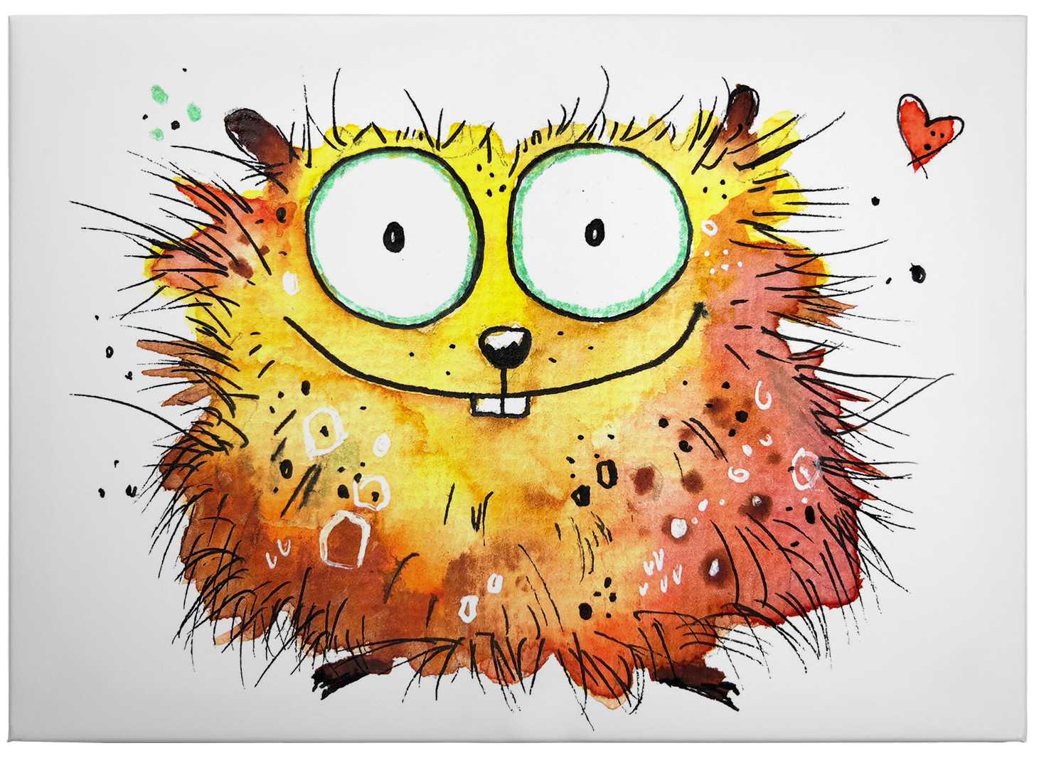             Tableau sur toile Comic Hamster pour enfants, de Hagenmeyer - 0,70 m x 0,50 m
        