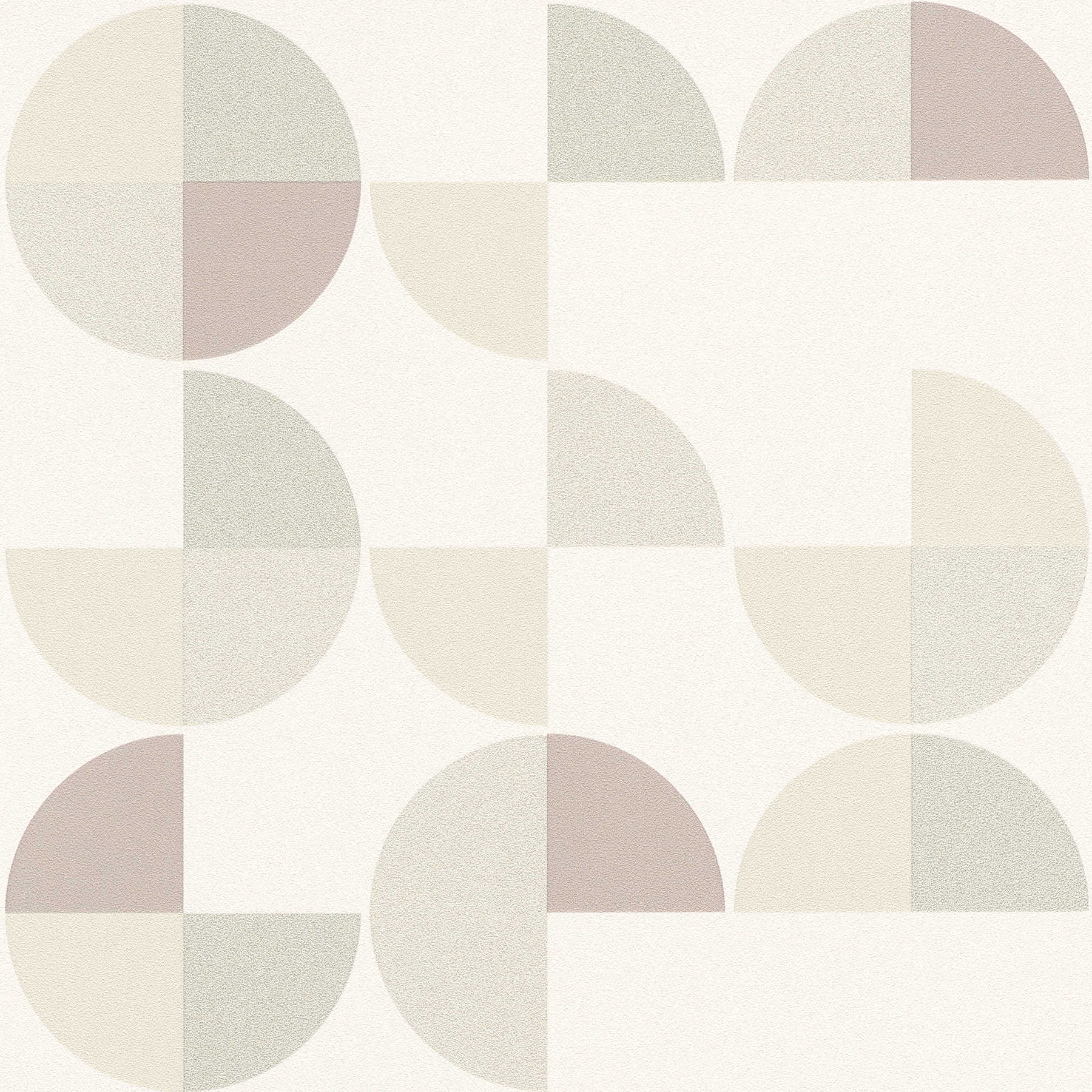 Scandinavian style geometric pattern wallpaper - grey, beige, white
