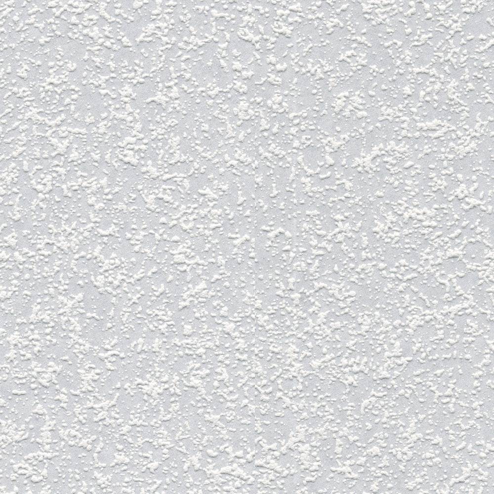             Papier peint texturé avec structure sable granuleuse - Peut être peint, blanc
        