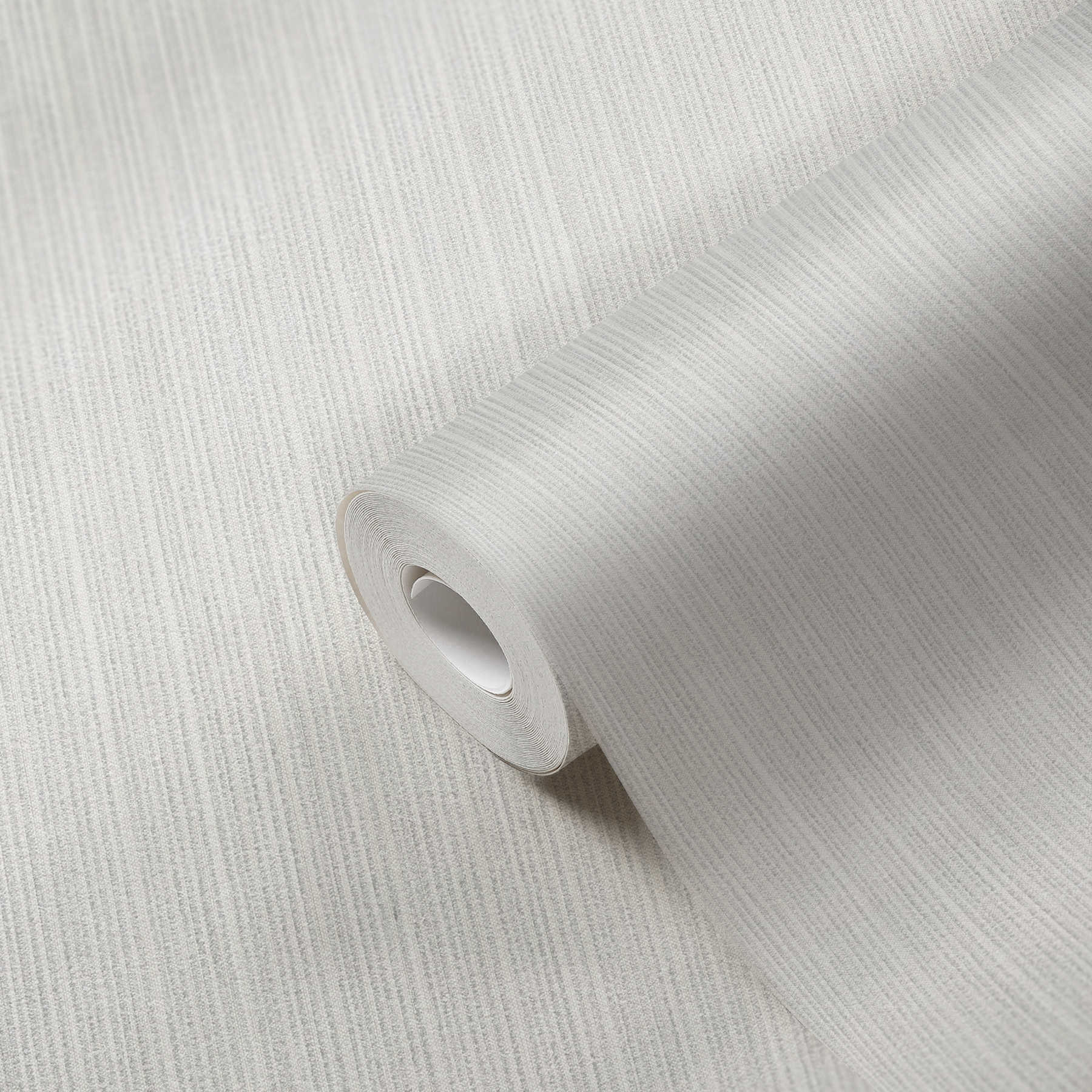             Carta da parati in tessuto non tessuto con struttura a grana e linee - grigio
        