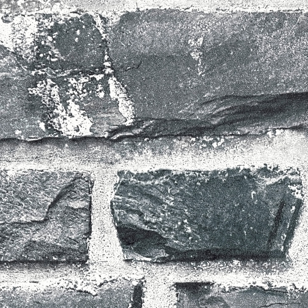             Carta da parati effetto pietra con pietre di cava, pietra naturale - grigio, nero
        