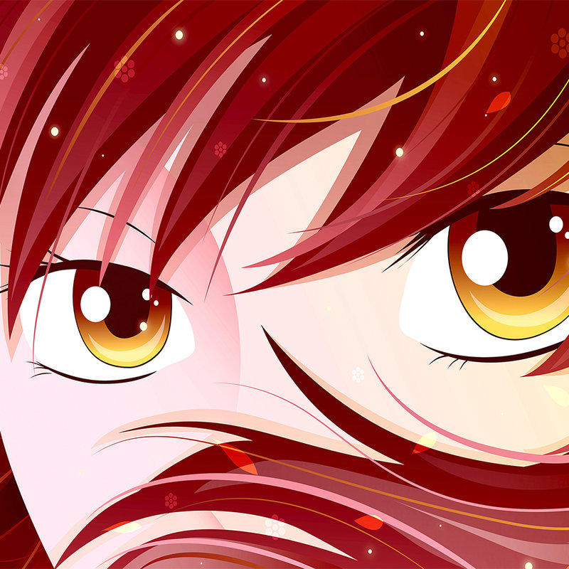         Manga mural redhead girl on premium smooth vinyl
    