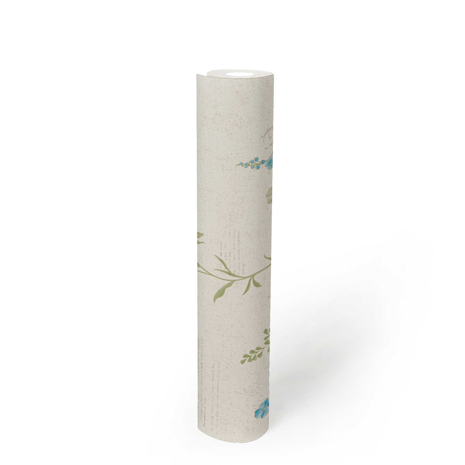             Country house wallpaper with floral pattern and used look - cream
        