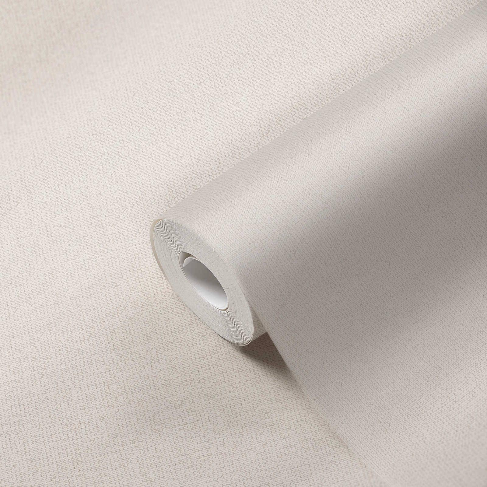             Papel pintado no tejido mate con estructura de aspecto de lino - blanco, crema
        