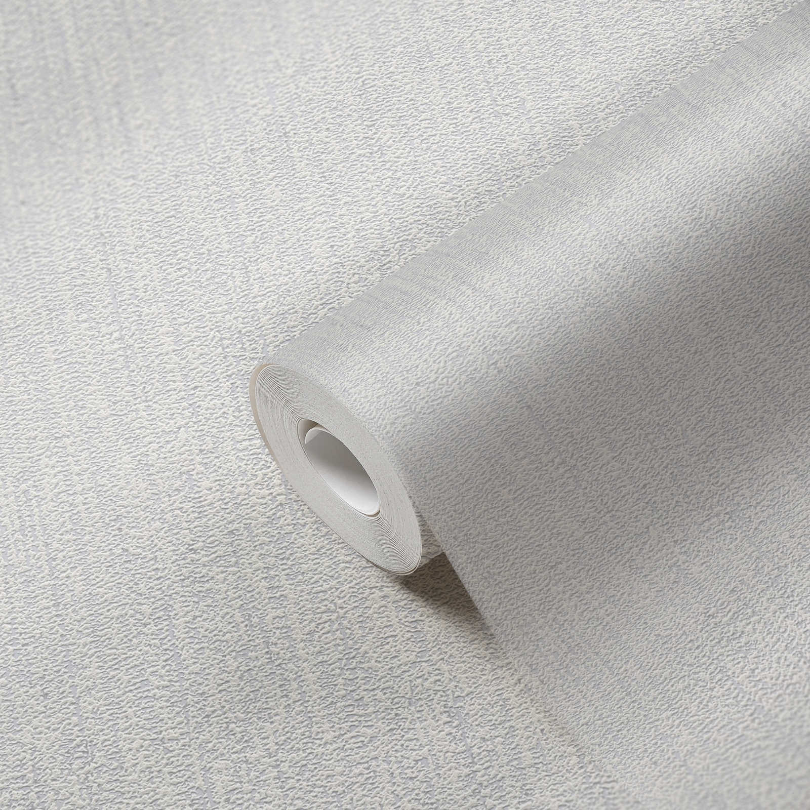             Plain wallpaper with fabric structure - white, light grey
        