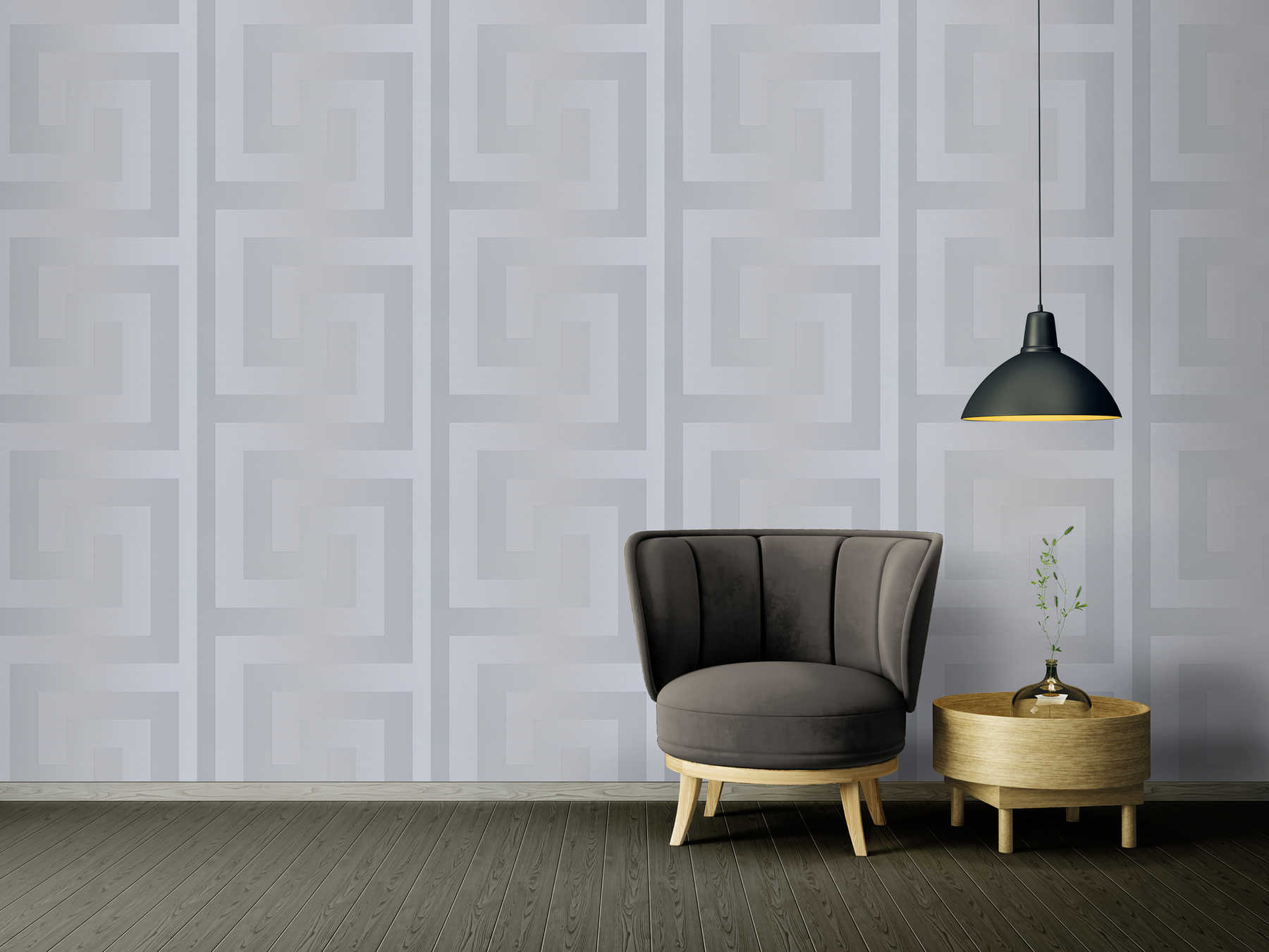             Silver wallpaper VERSACE with texture effect - metallic
        
