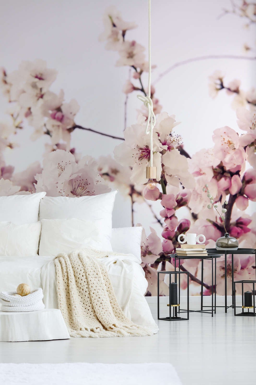             Papel pintado Naturaleza con cerezos en flor - Premium Smooth Fleece
        