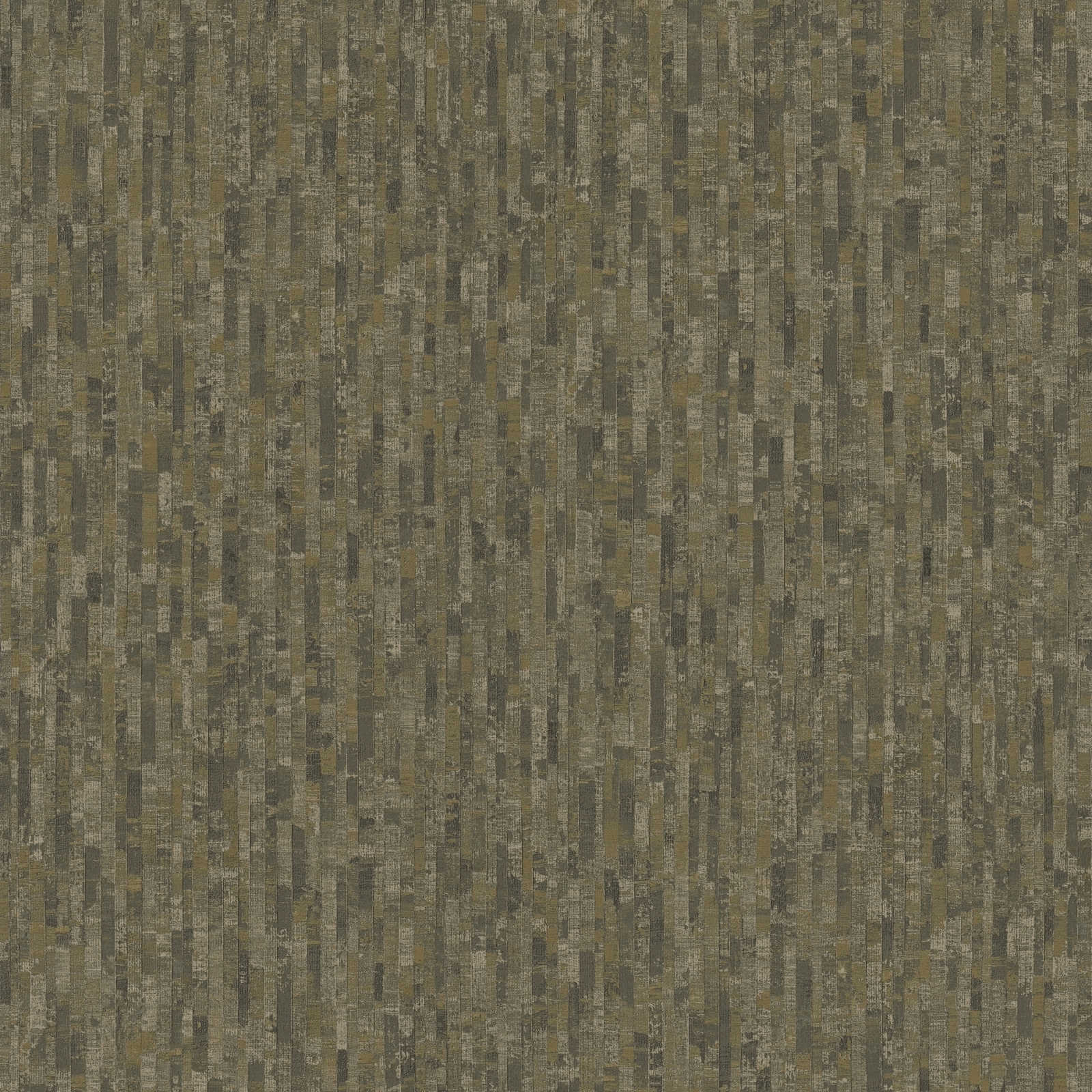 Olive brown wallpaper with natural textured pattern - Brown
