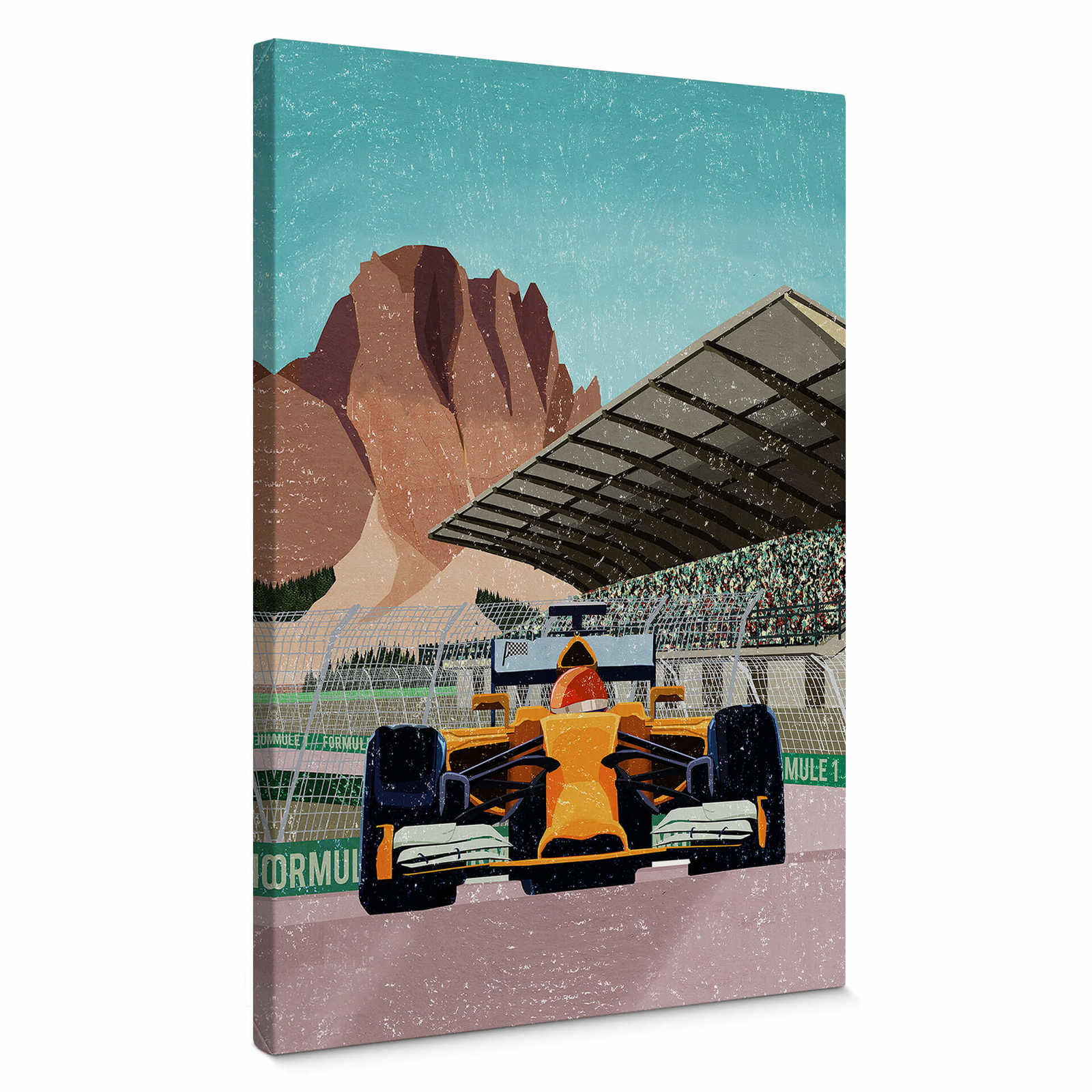         Canvas print racing cars by Goed Blauw – colourful
    