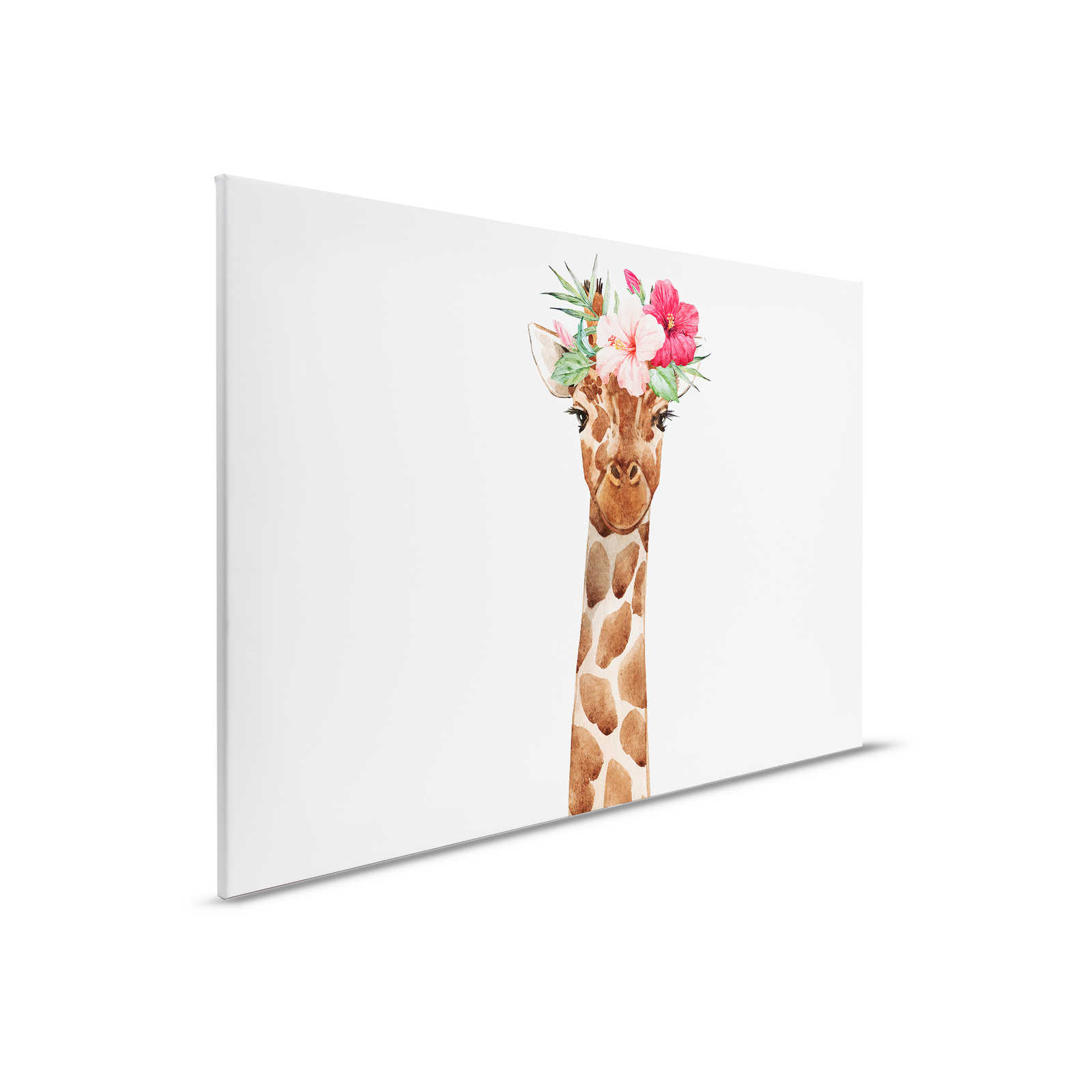         Canvas painting Nursery with giraffe and floral headdress - 0.90 m x 0.60 m
    