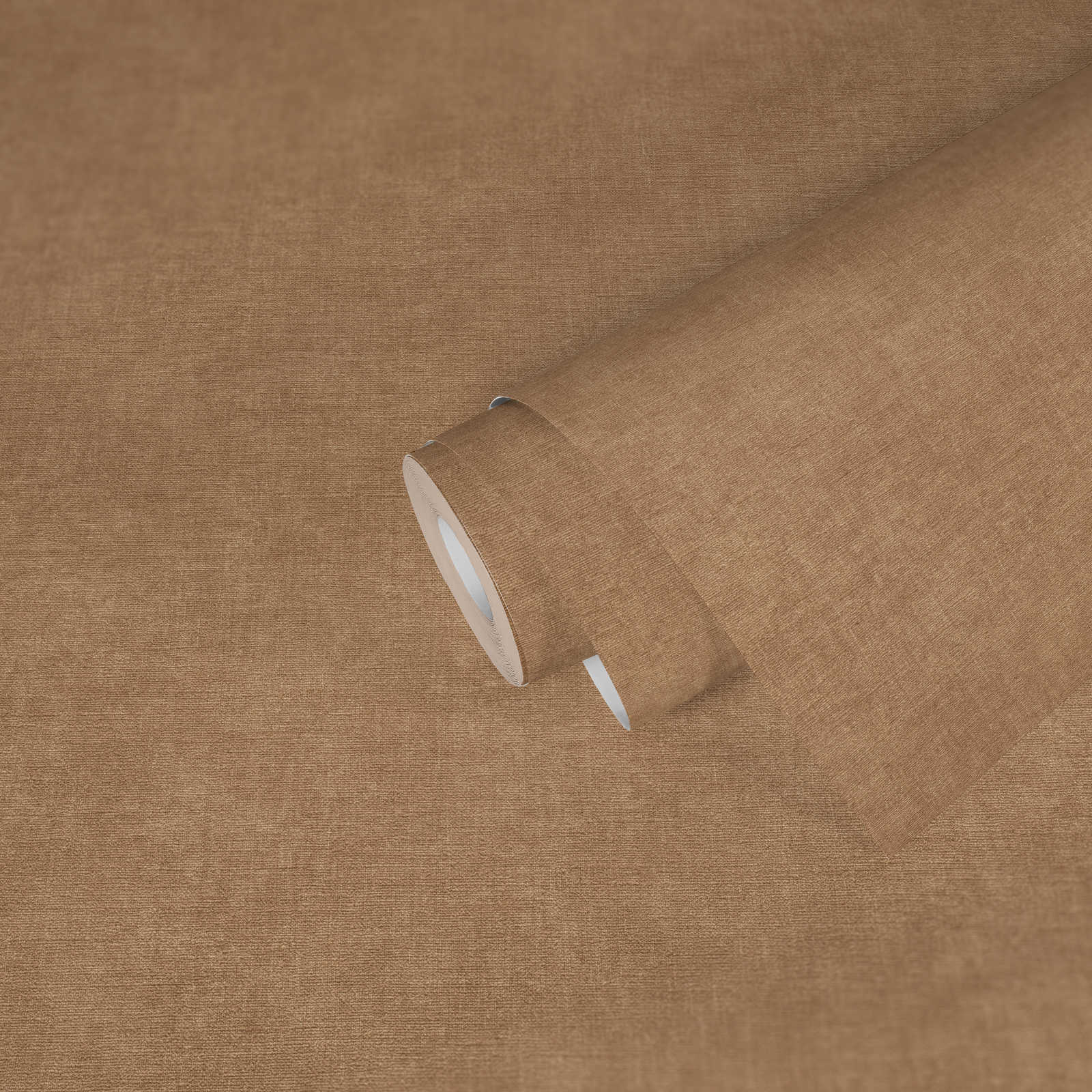             Eenheidsbehang met lichte textuur in textiellook - bruin, beige
        