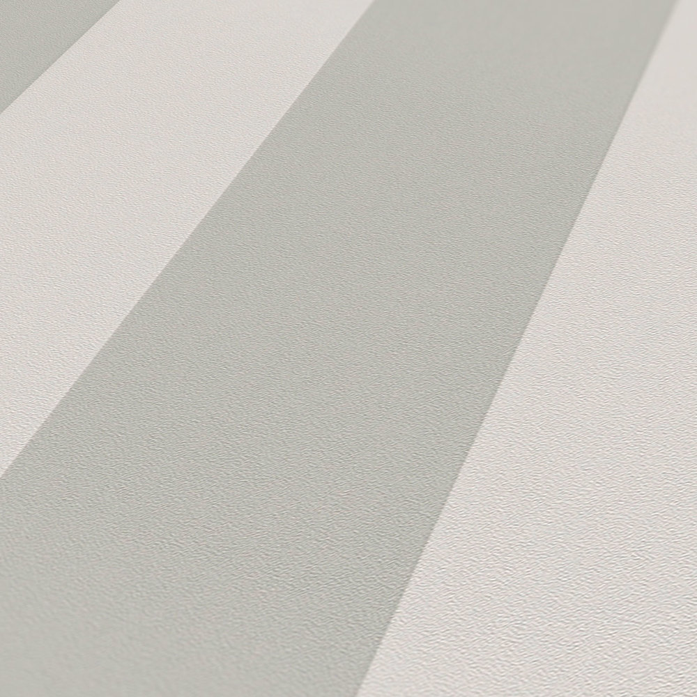             Papel pintado no tejido con rayas en bloque y estructura ligera - gris
        