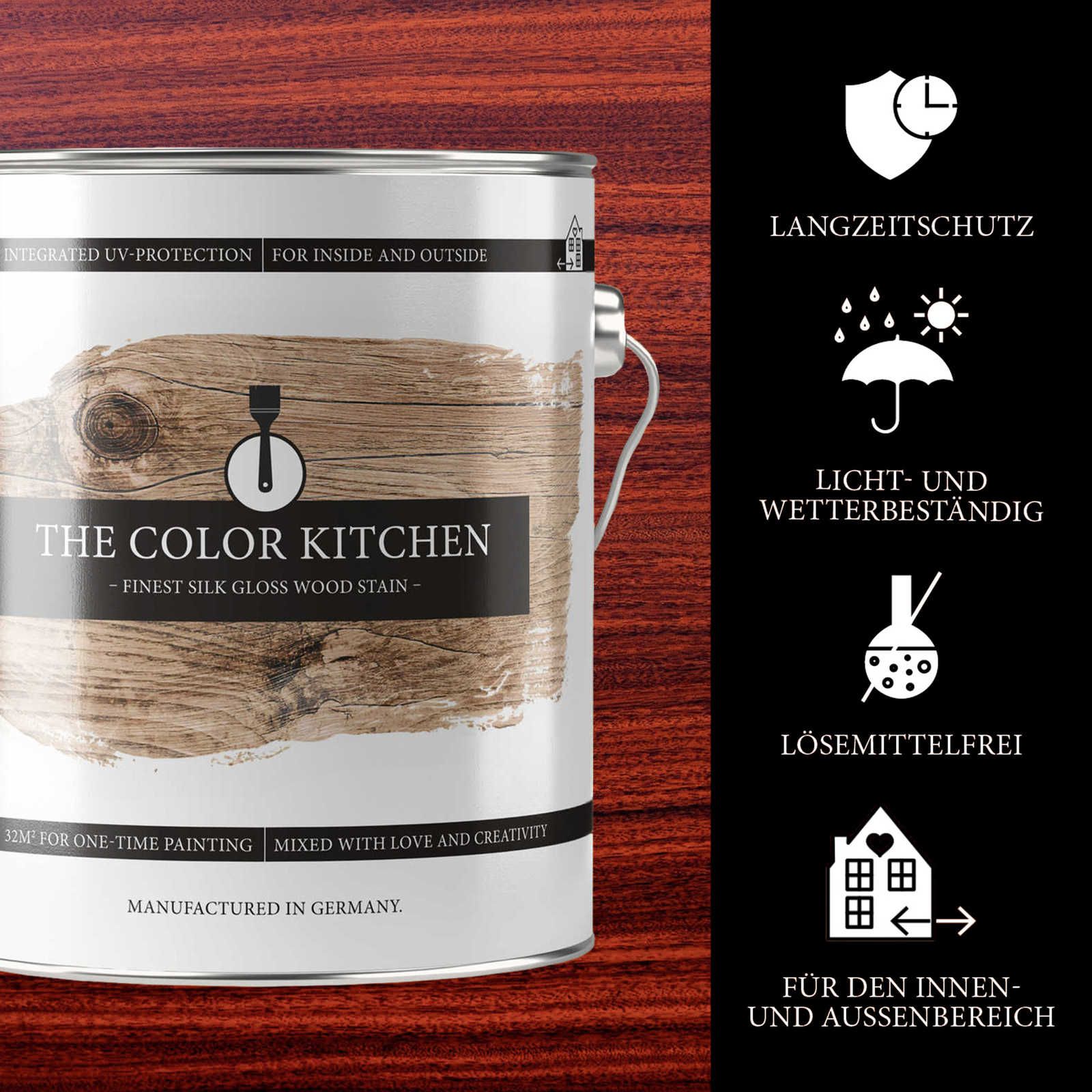             Wood stain »Palisander« silk-glossy for interior & exterior - 2,5 litre
        
