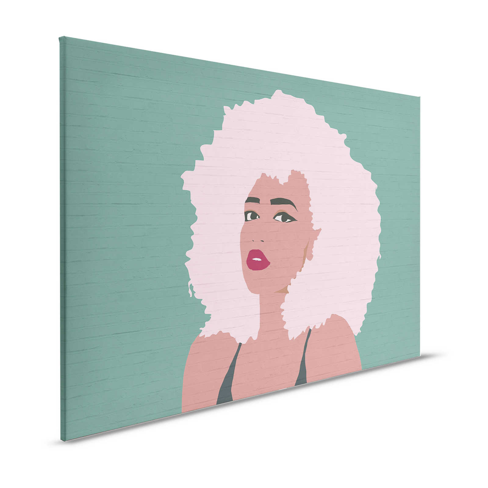 Women's Canvas Painting Whitney in Colour Block Style - 1.20 m x 0.80 m
