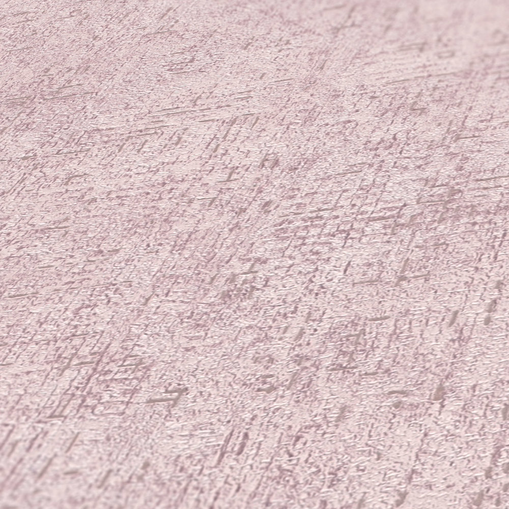             Vliesbehang rustiek gipsstructuur - roze, glanzend
        