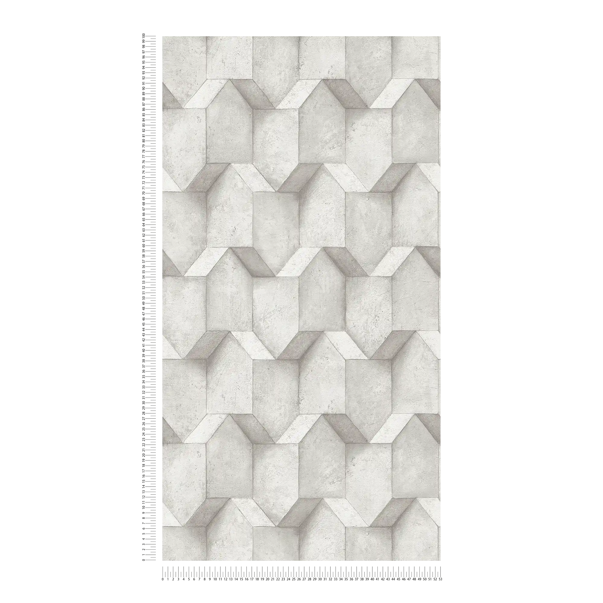             3D-behang kalksteen met structuurdesign - wit, grijs
        