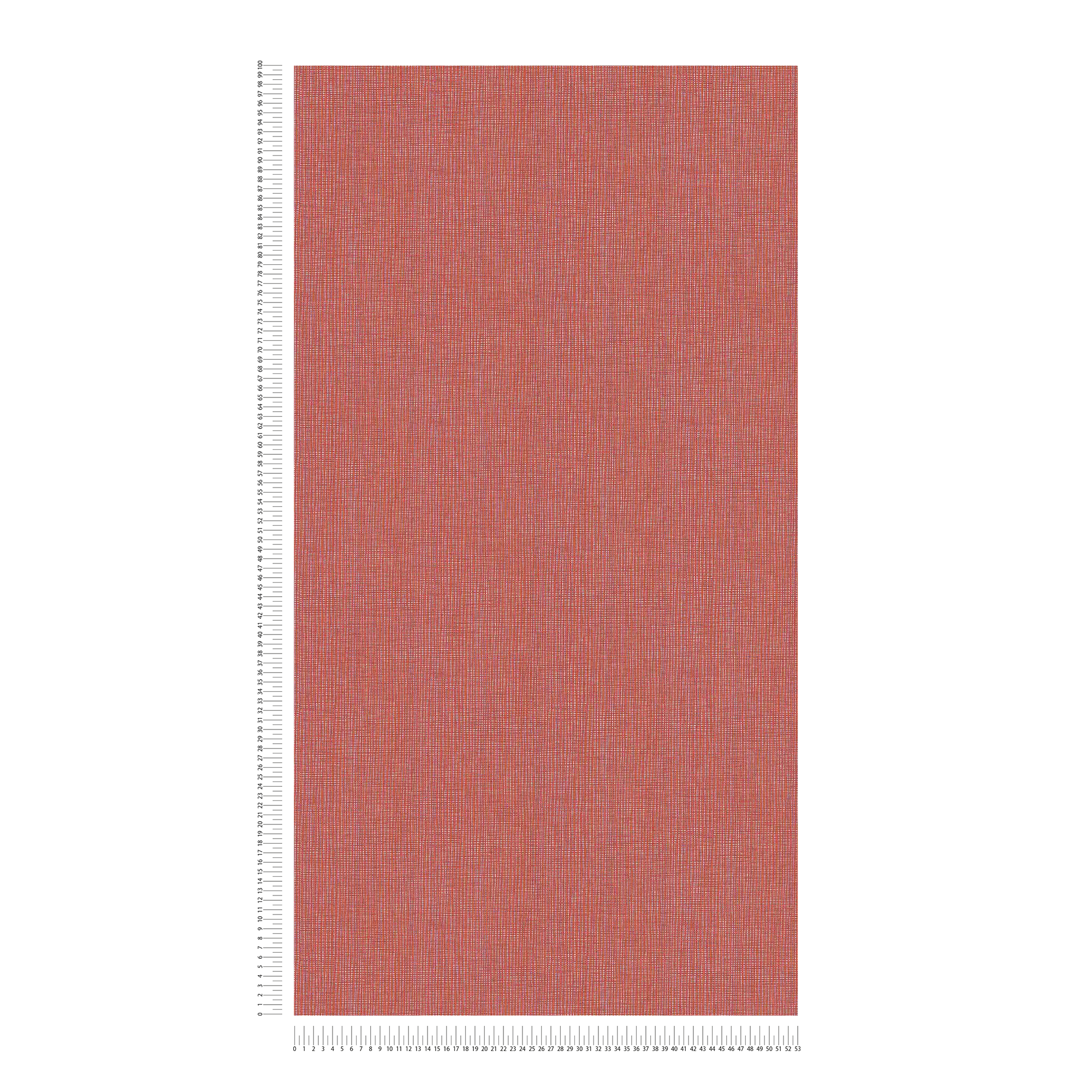             Papier peint rouge avec motif textile en rouge orange & violet
        