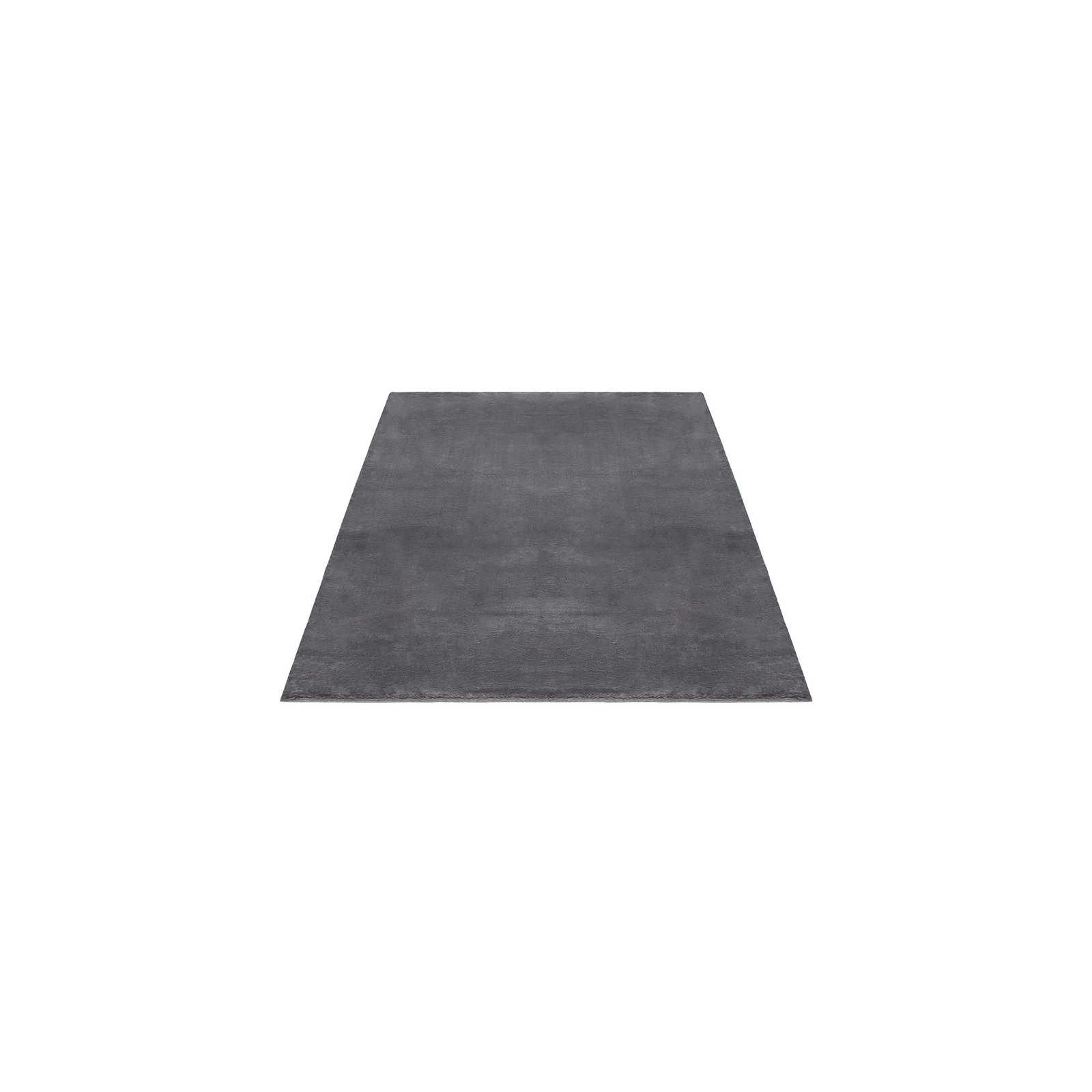 Modern high pile carpet in anthracite - 150 x 80 cm
