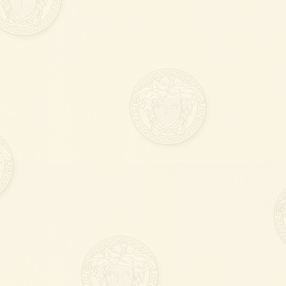             VERSACE Papier peint Medusa Emblem - Gris, blanc
        