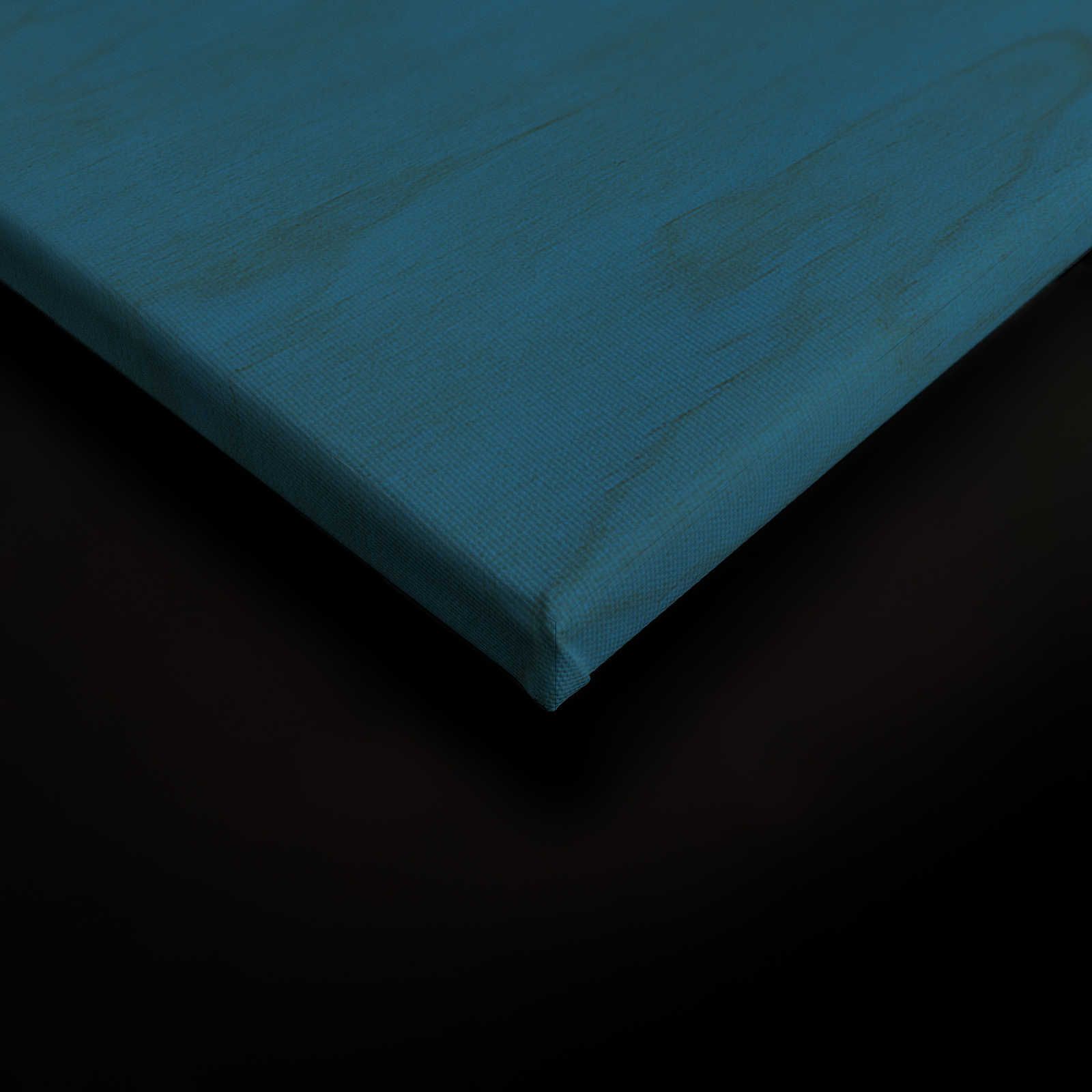             Overseas 3 - Toile bleue design ethnique avec masque - 0,90 m x 0,60 m
        