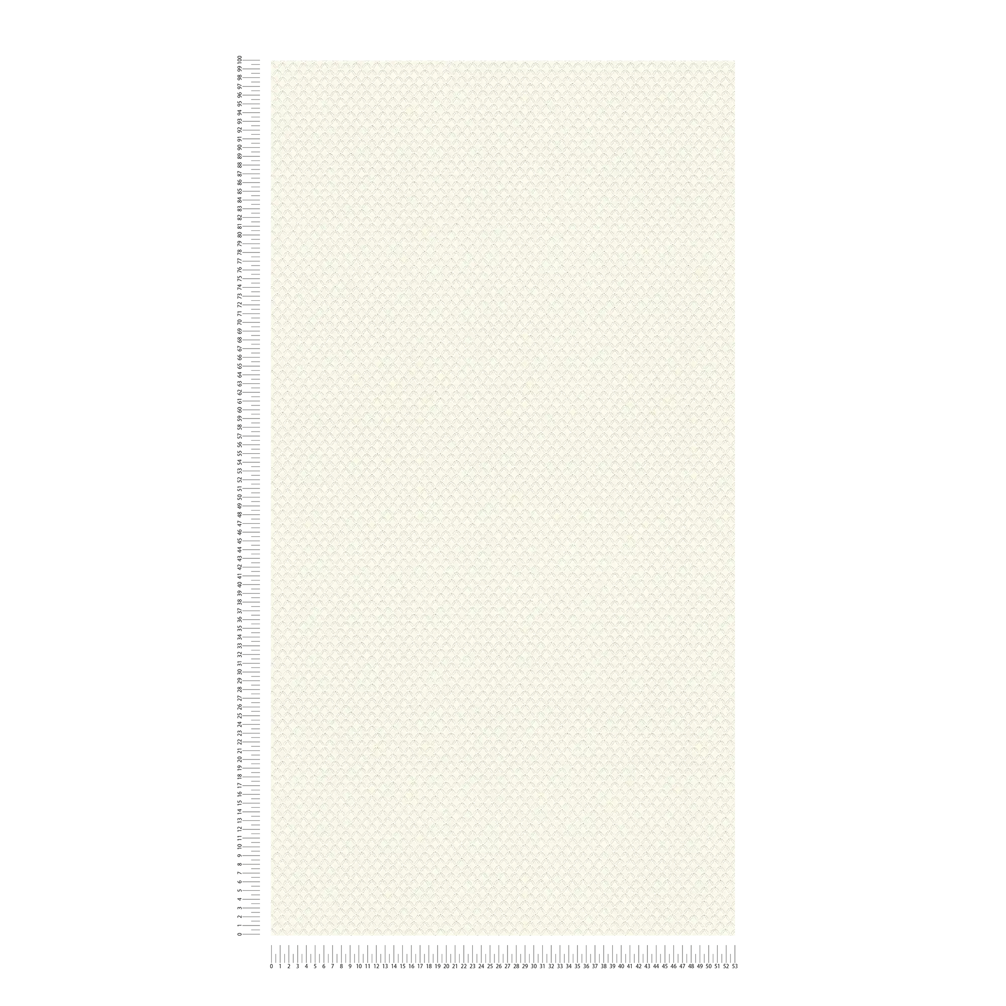             Carta da parati glitterata con struttura a rombi chiari - bianco
        