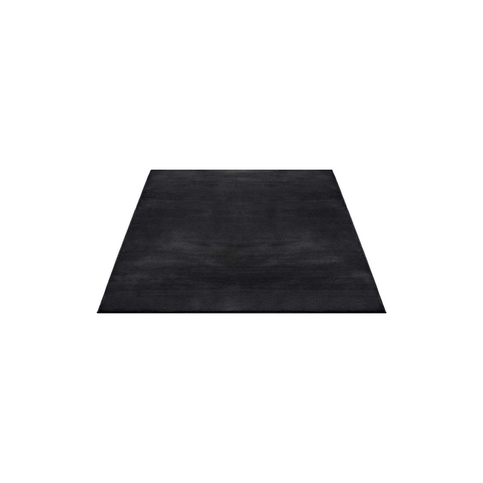 Cuddly soft high pile carpet in black - 200 x 140 cm
