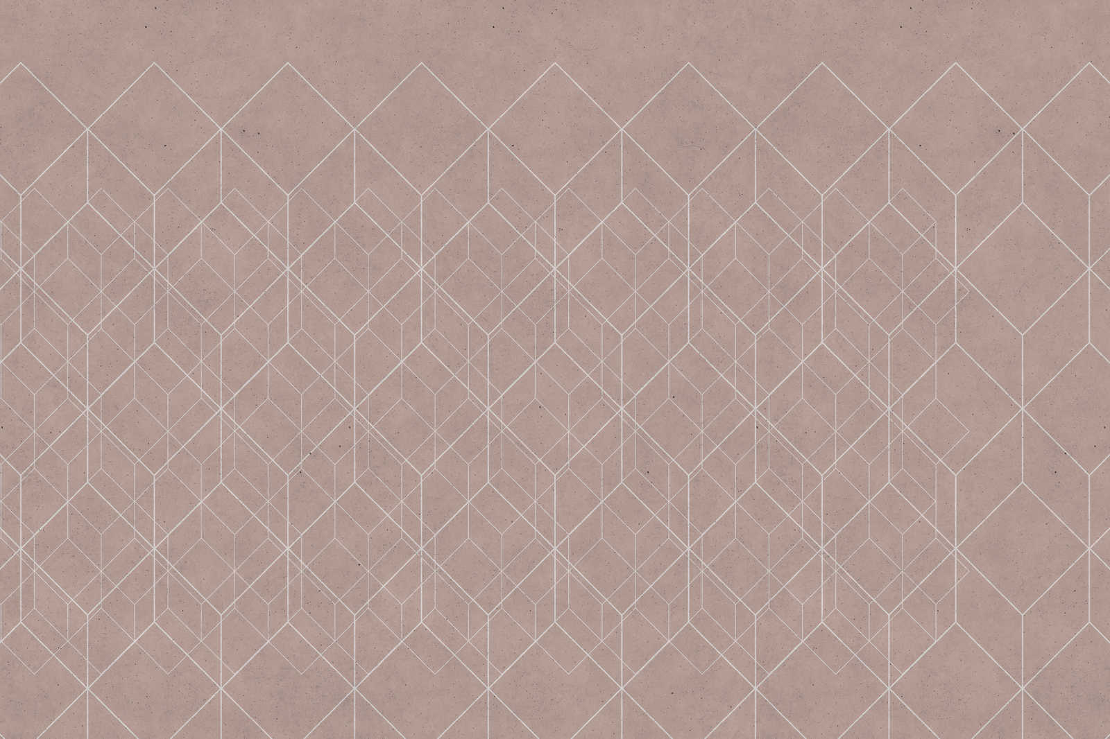             Canvas painting geometric pattern | beige, white - 0,90 m x 0,60 m
        