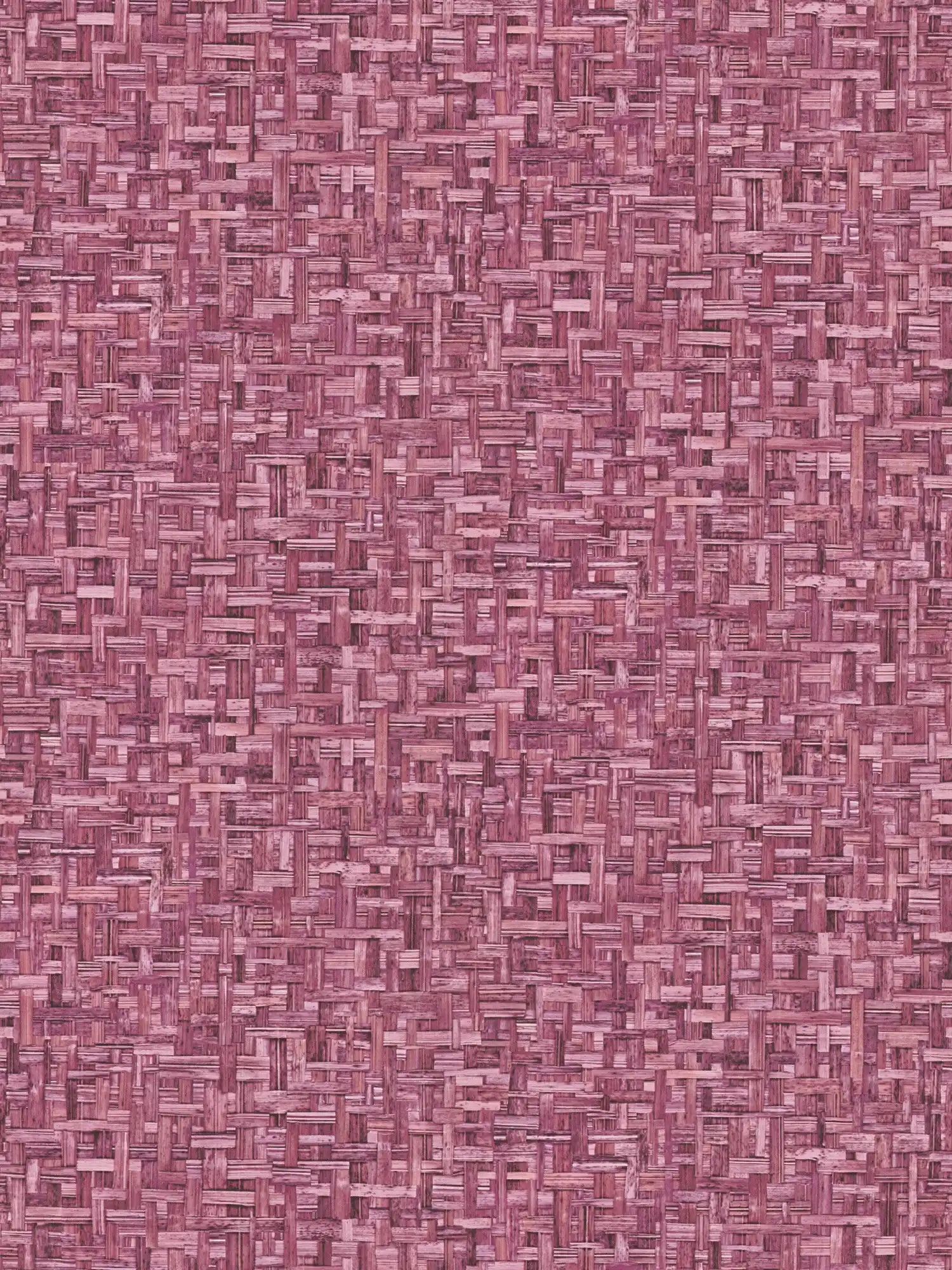 Carta da parati in tessuto non tessuto viola con motivo a treccia e design della struttura - rosa, rosso
