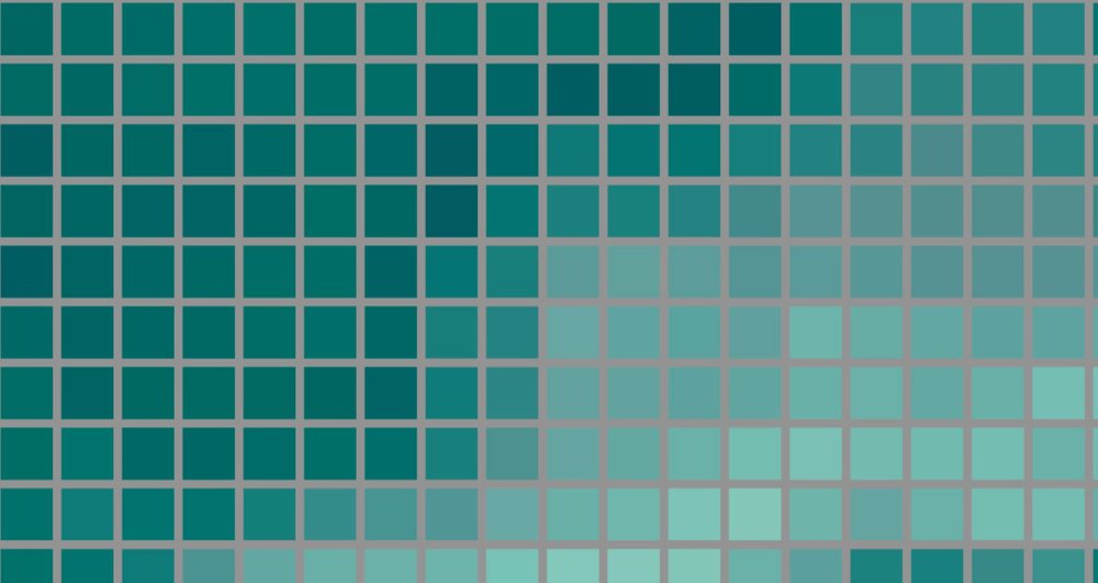             Mosaic 2 - Batik Mosaic as Highlight Wallpaper - Green, Turquoise | Matt Smooth Non-woven
        